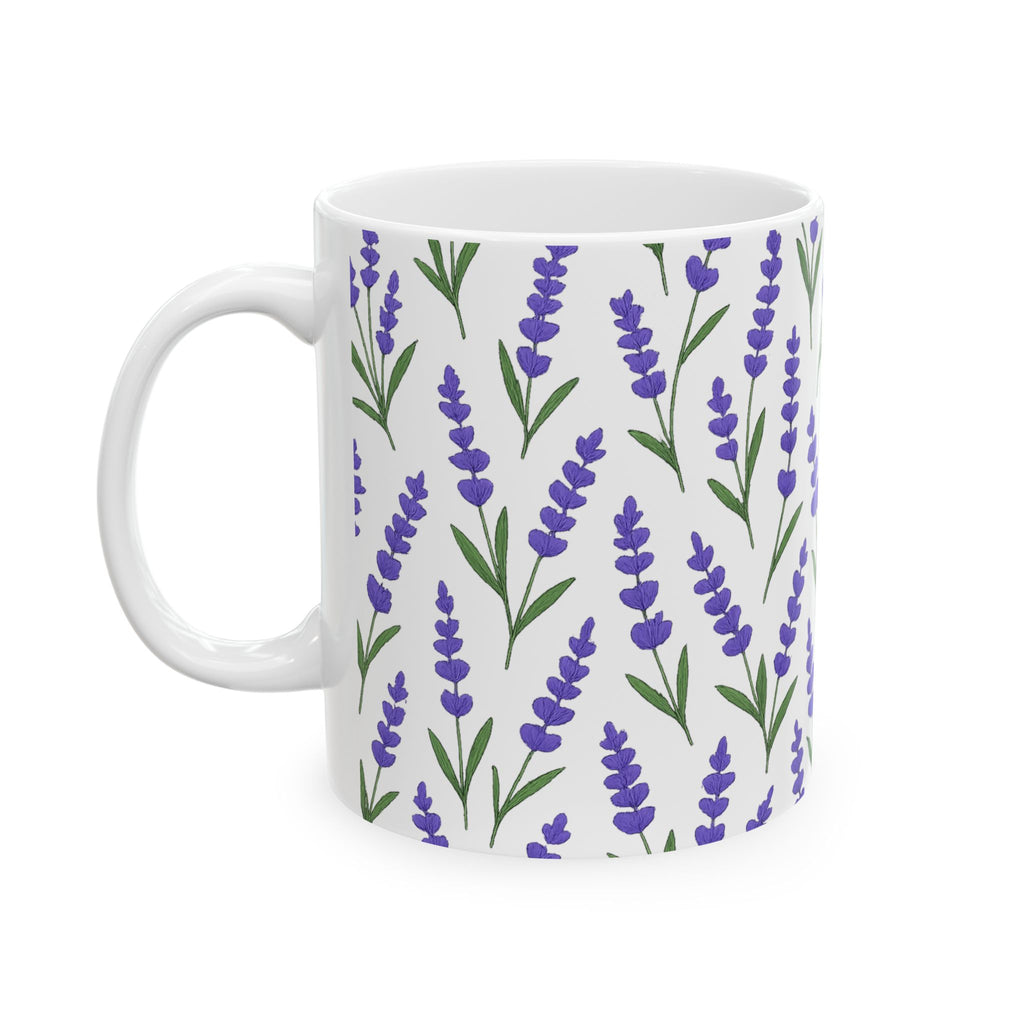 Lavender Sprigs Full Wrap Coffee Mug | Flowers Lover Gift | Ceramic Mug