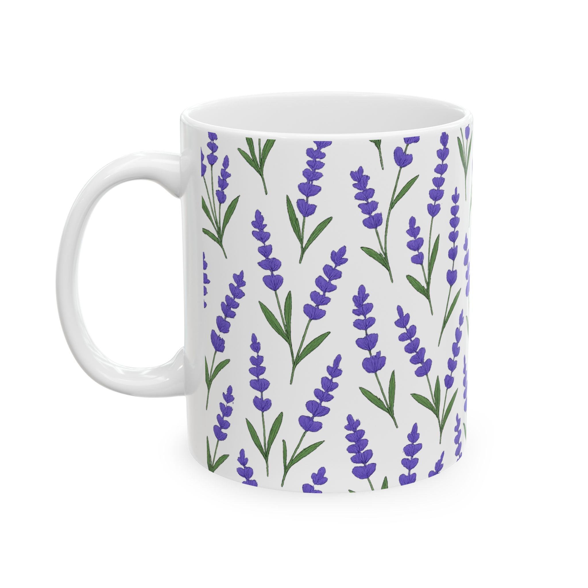 Lavender Sprigs Full Wrap Coffee Mug | Flowers Lover Gift | Ceramic Mug