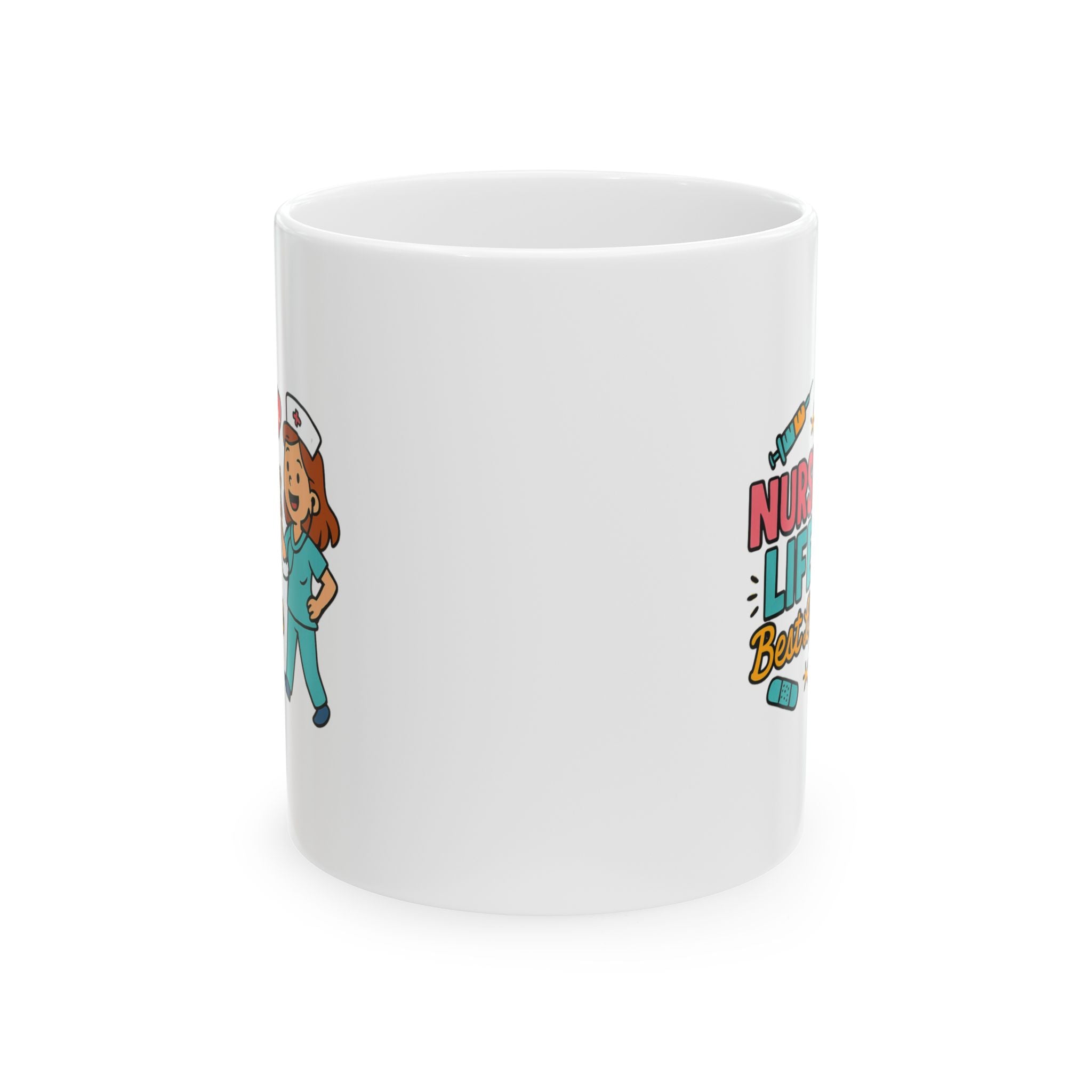 Nurse Life Coffee And Saving Lives Coffee Mug | Funny Nurse Humor | Ceramic Mug