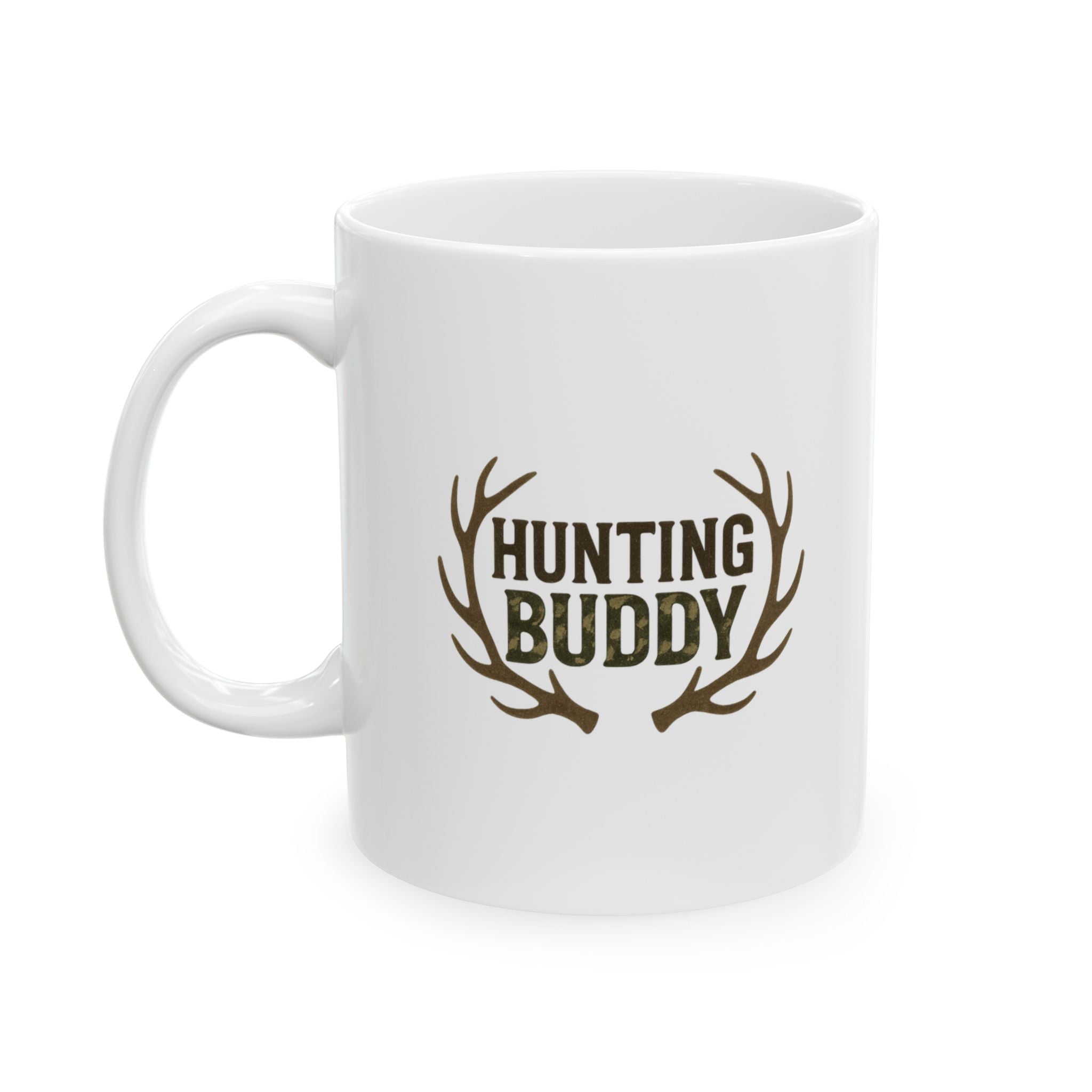 Hunting Buddy Deer Antler Coffee Mug | Unique Gift | Ceramic Mug