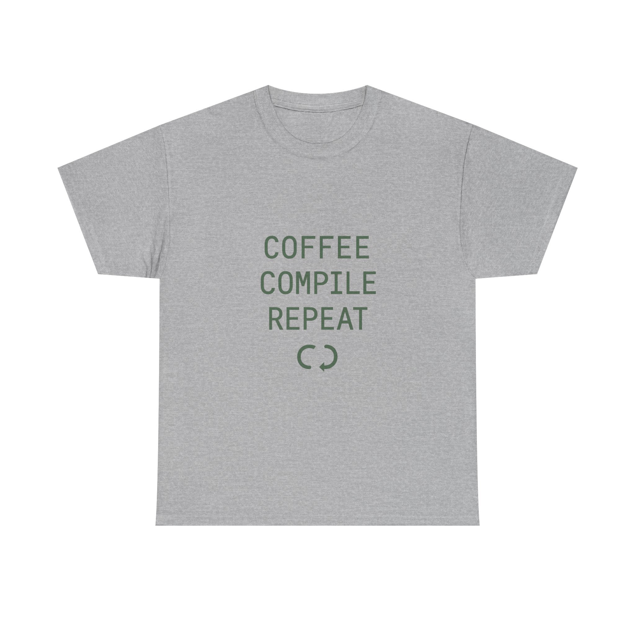 Programmer Coffee Compile Repeat T-Shirt | Programmer Gift | Graphic Tee