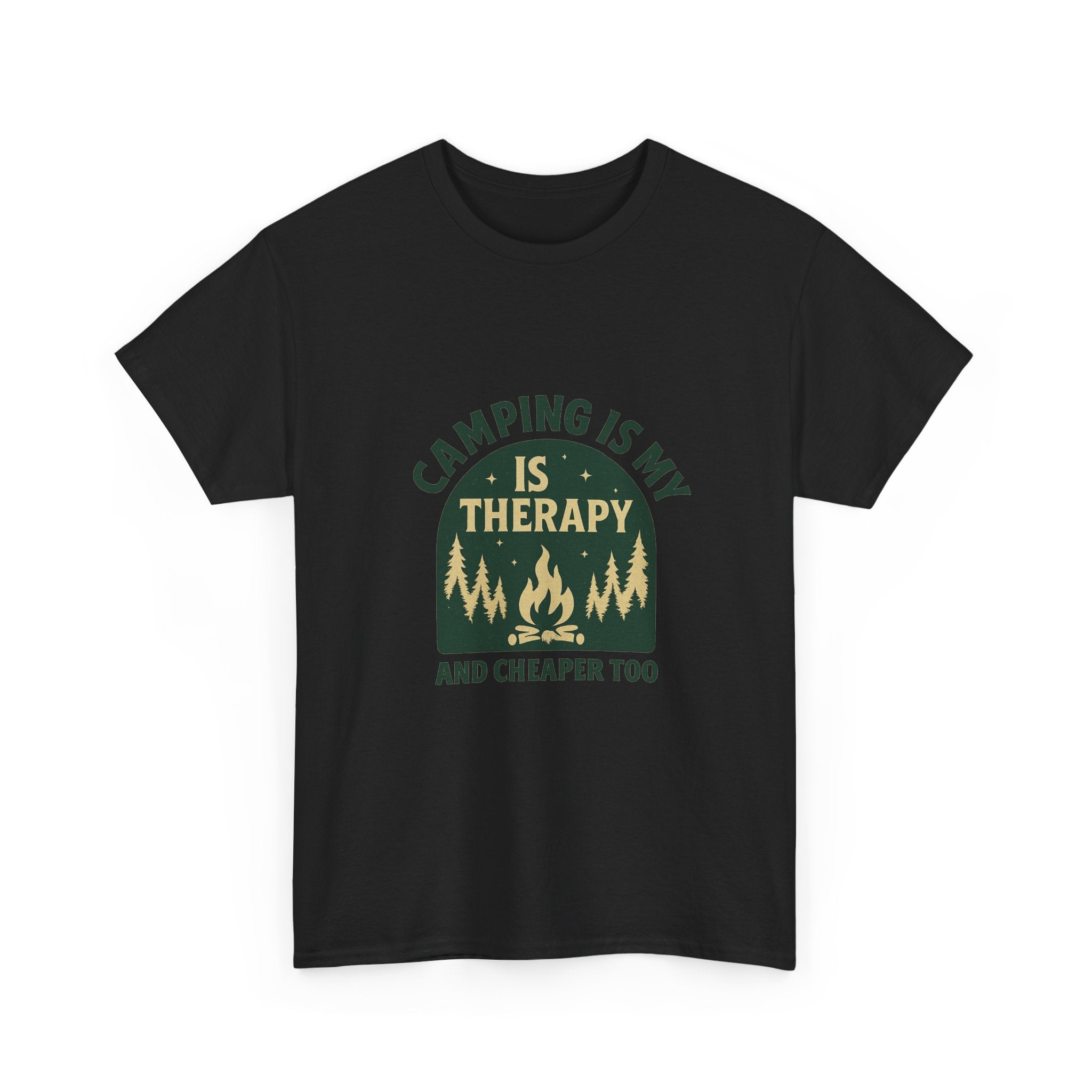 Camping Is My Therapy And Cheaper Too T-Shirt | Unique Gift | Graphic Tee