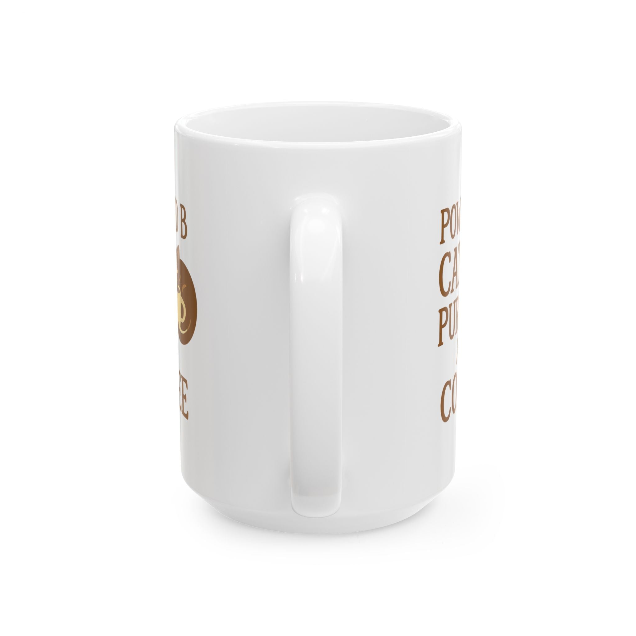 Powered By Cat Purrs And Coffee Coffee Mug | Cat Lover Gift | Ceramic Mug