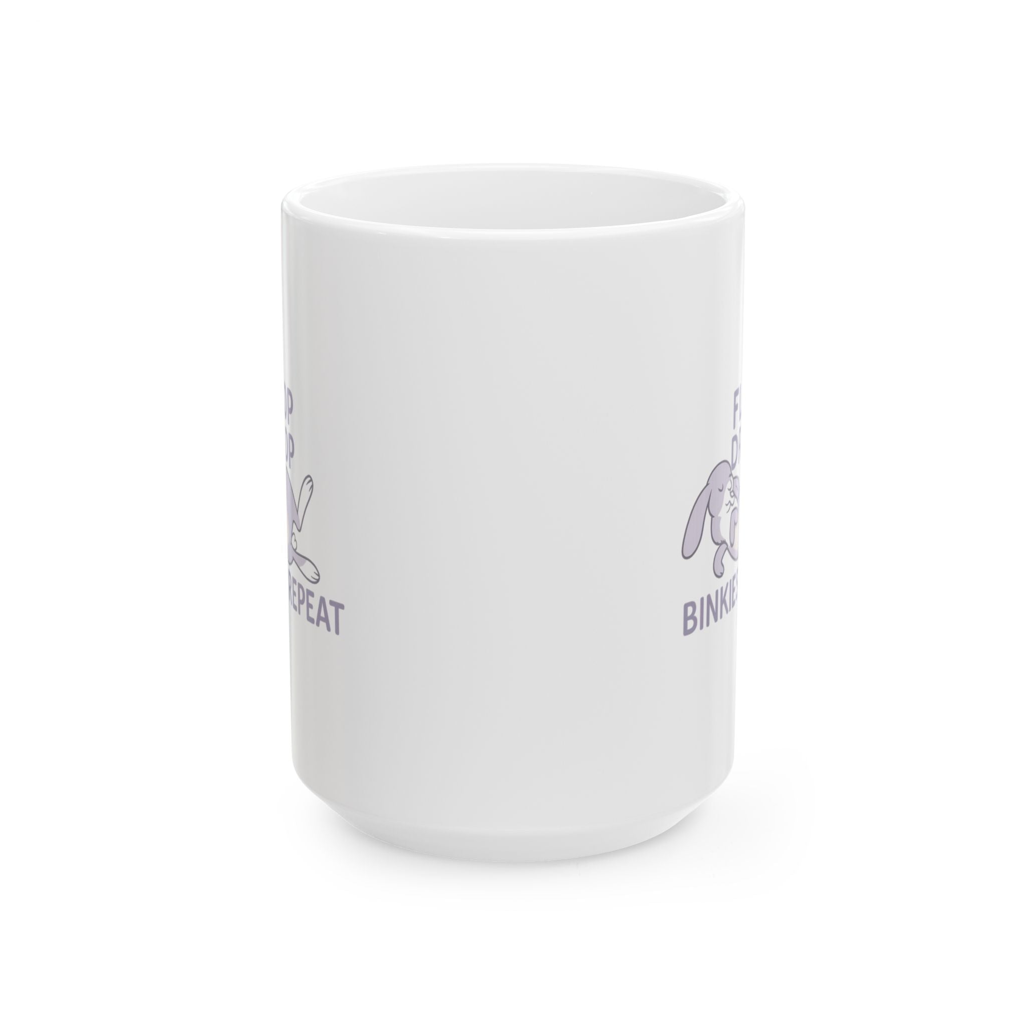Rabbit Mom Flop Drop Binkies Repeat Coffee Mug | Gift for Mom | Ceramic Mug