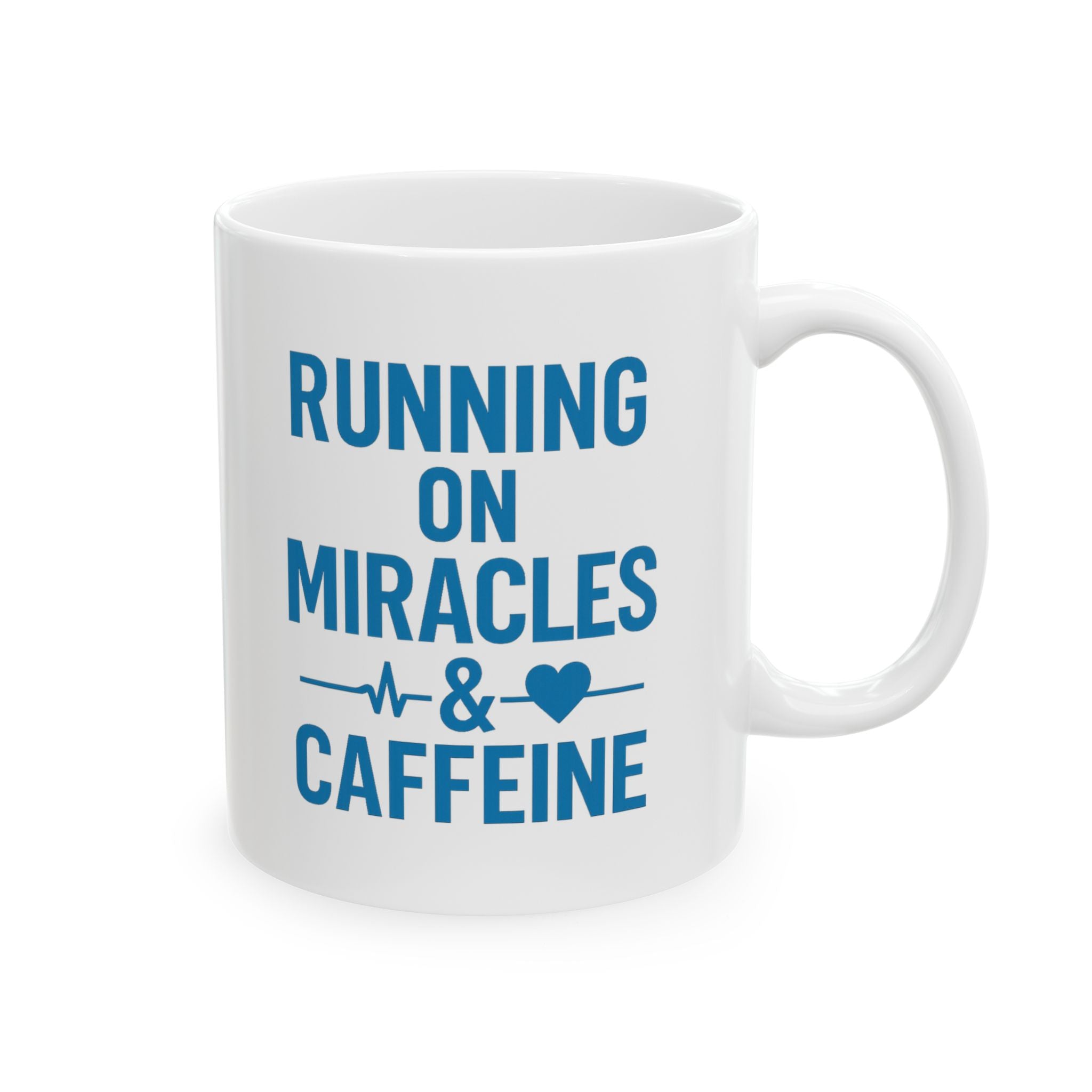 ICU Nurse Running On Miracles And Caffeine Coffee Mug | Nurse Gift | Ceramic Mug