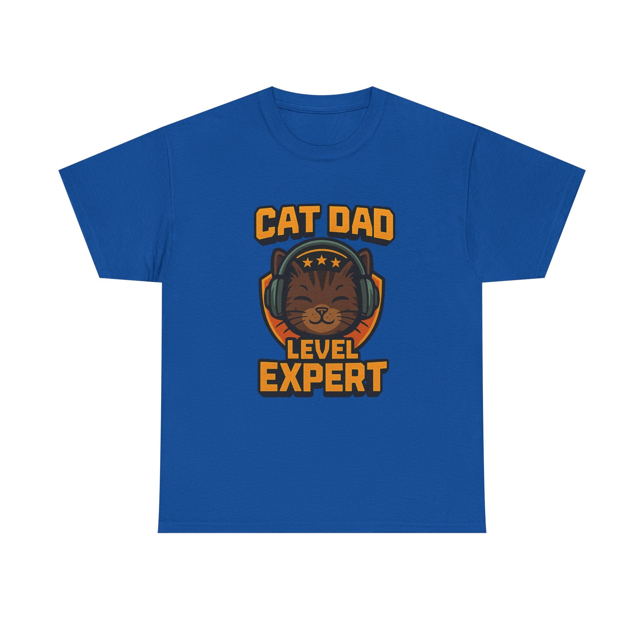 Cat Dad Level Expert Feline T-Shirt | Cat Lover Gift | Graphic Tee