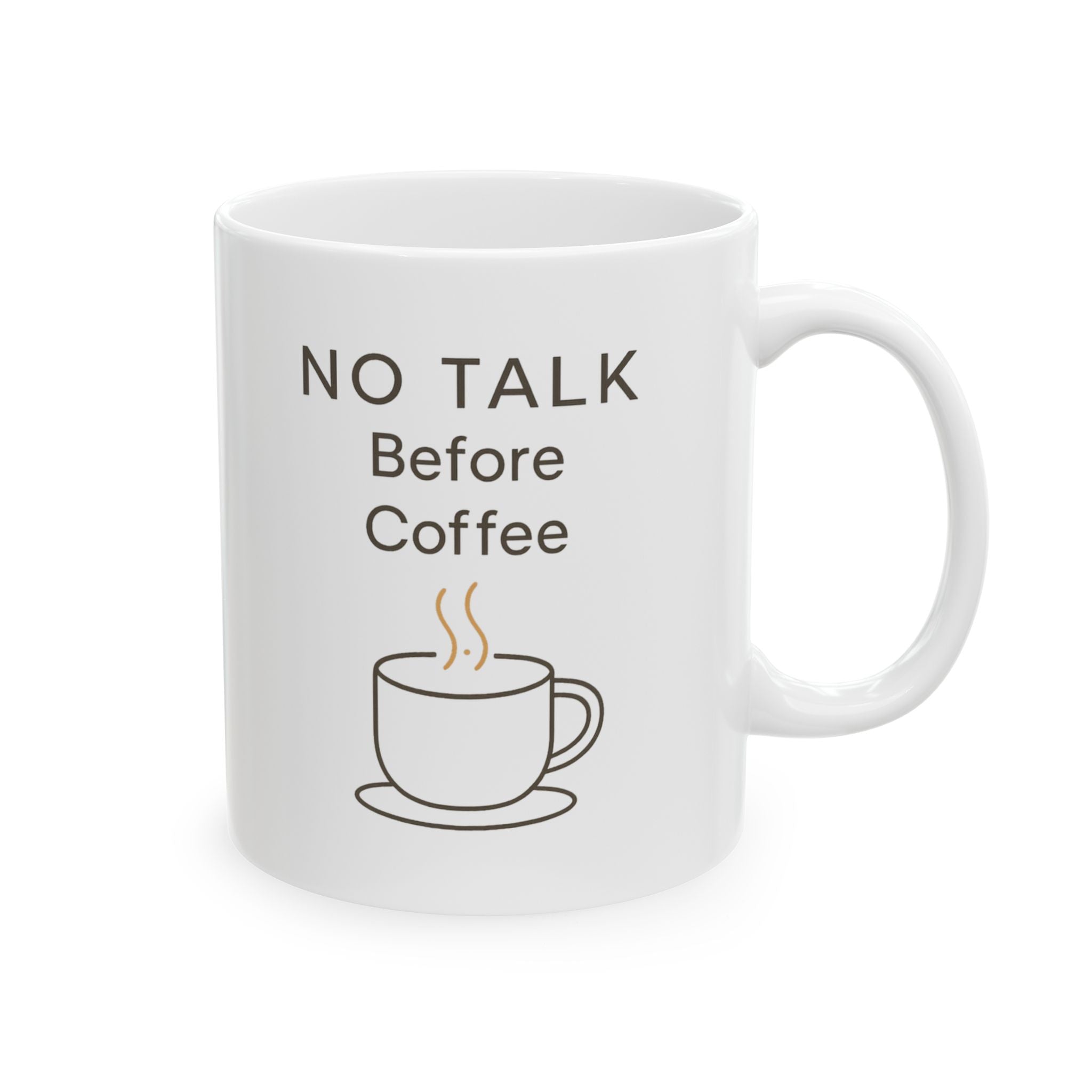 No Talking Before Coffee Strict Policy Coffee Mug | Funny Gift | Ceramic Mug