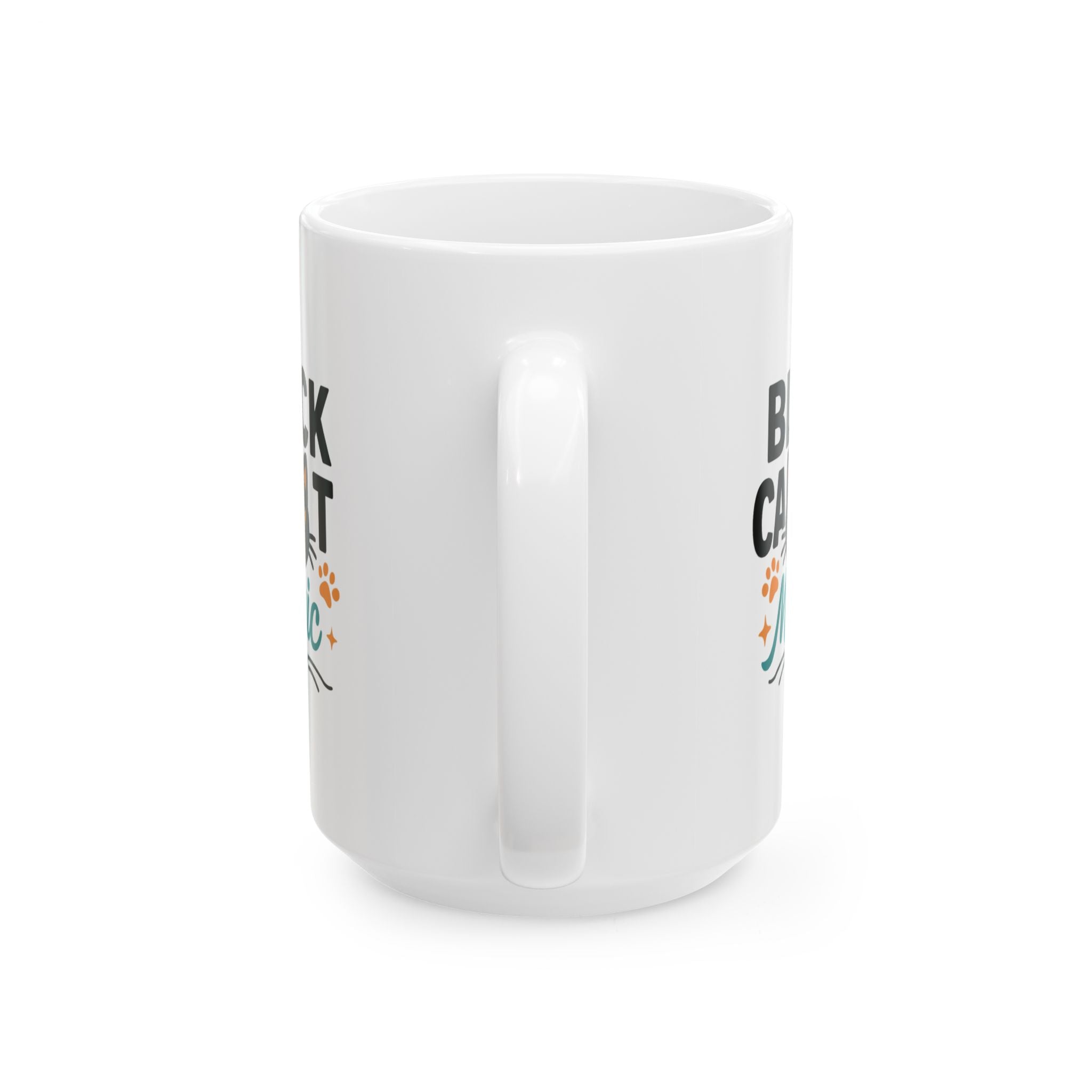 Black Cat Approved This Message Coffee Mug | Cat Humor Gift | Ceramic Mug