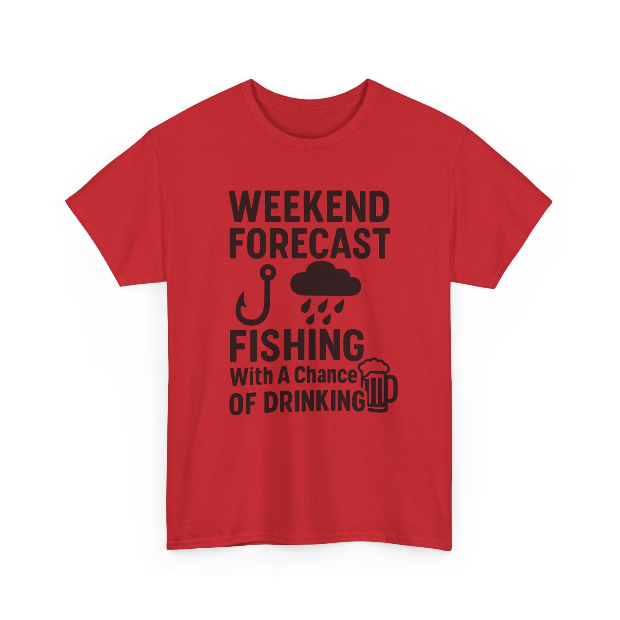 Weekend Forecast Fishing With A Chance Of Drinking T-Shirt | Fishing Lover Gift | Graphic Tee