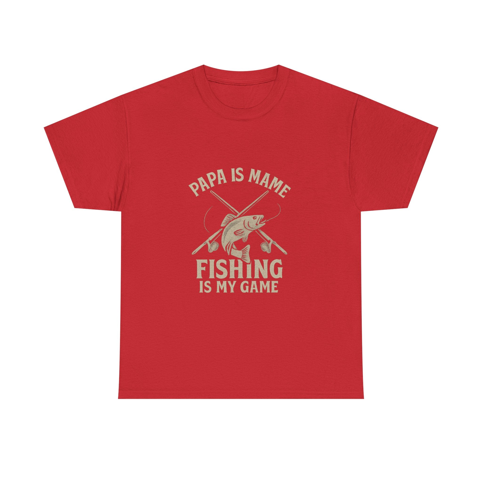 Papa Is My Name Fishing Is My Game T-Shirt | Fishing Lover Gift | Graphic Tee