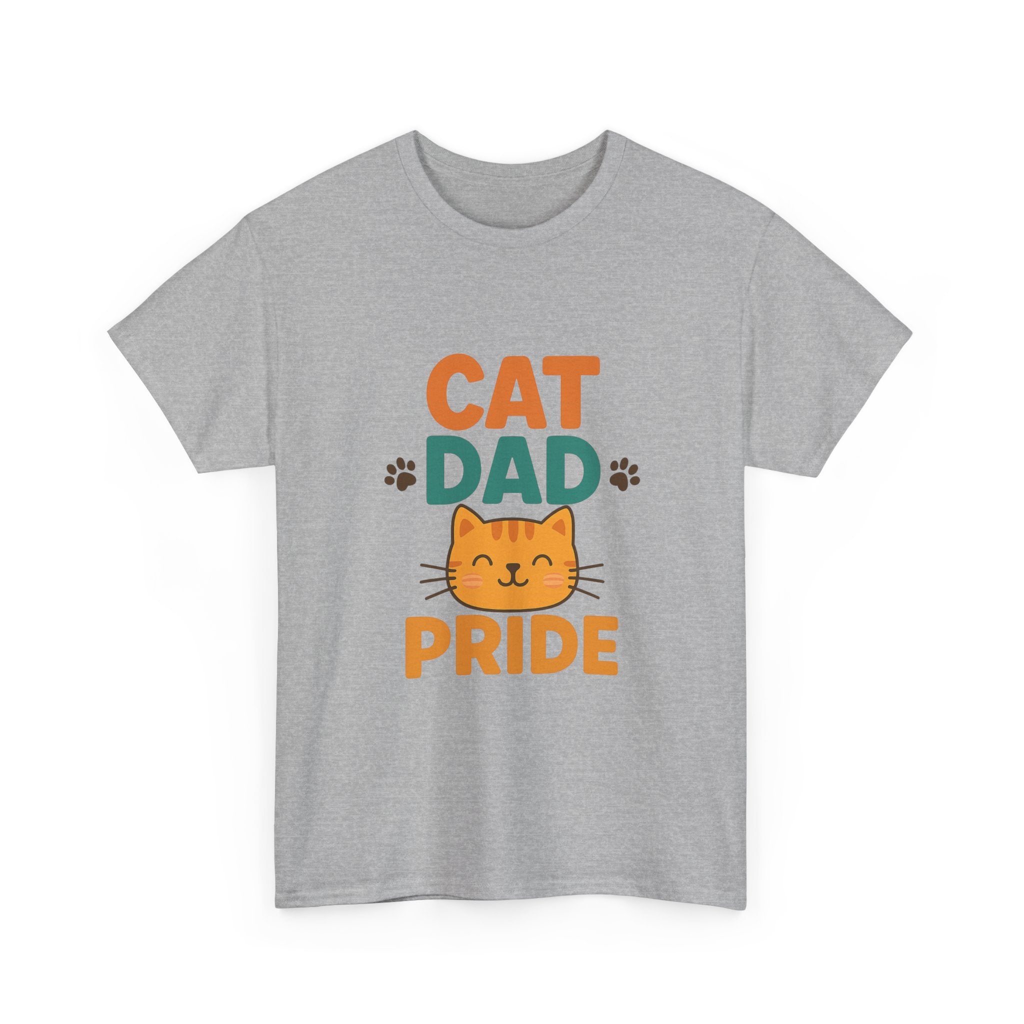 Cat Dad Fueled By Coffee T-Shirt | Funny Cat Gift | Graphic Tee