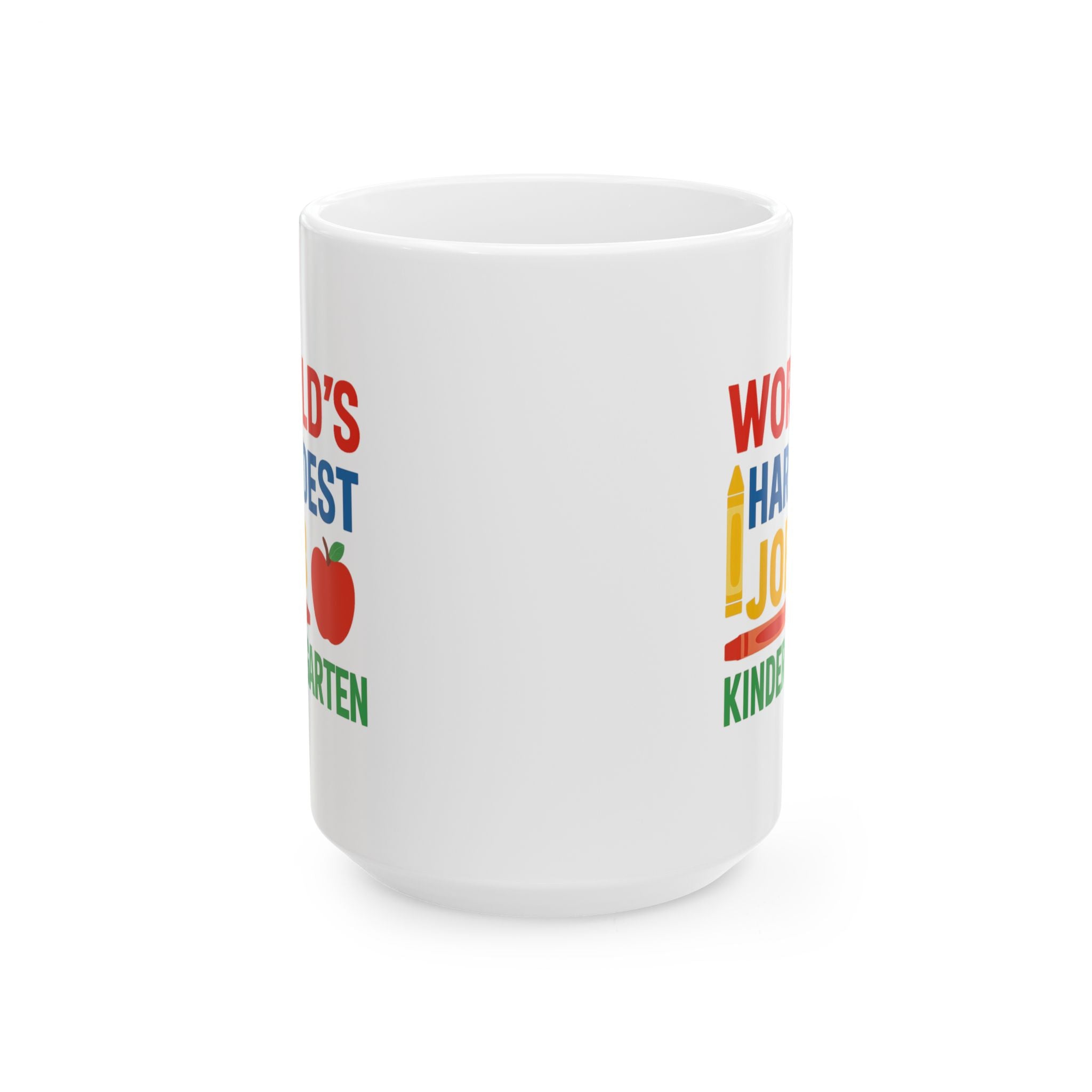 Kindergarten Teacher World's Hardest Job Coffee Mug | Teacher Gift | Ceramic Mug