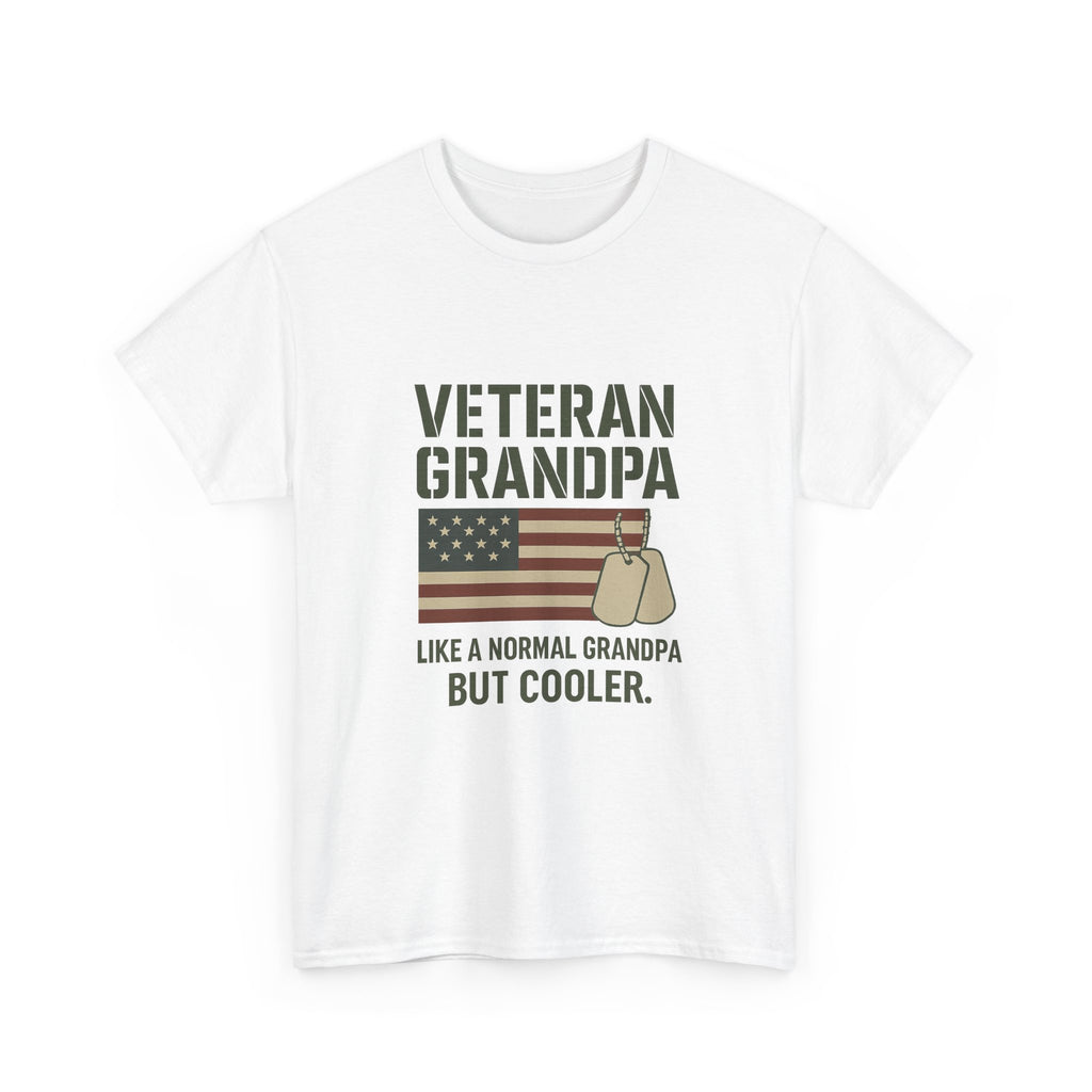 Veteran Grandpa Like A Normal Grandpa But Cooler T-Shirt | Gift for Grandpa | Graphic Tee