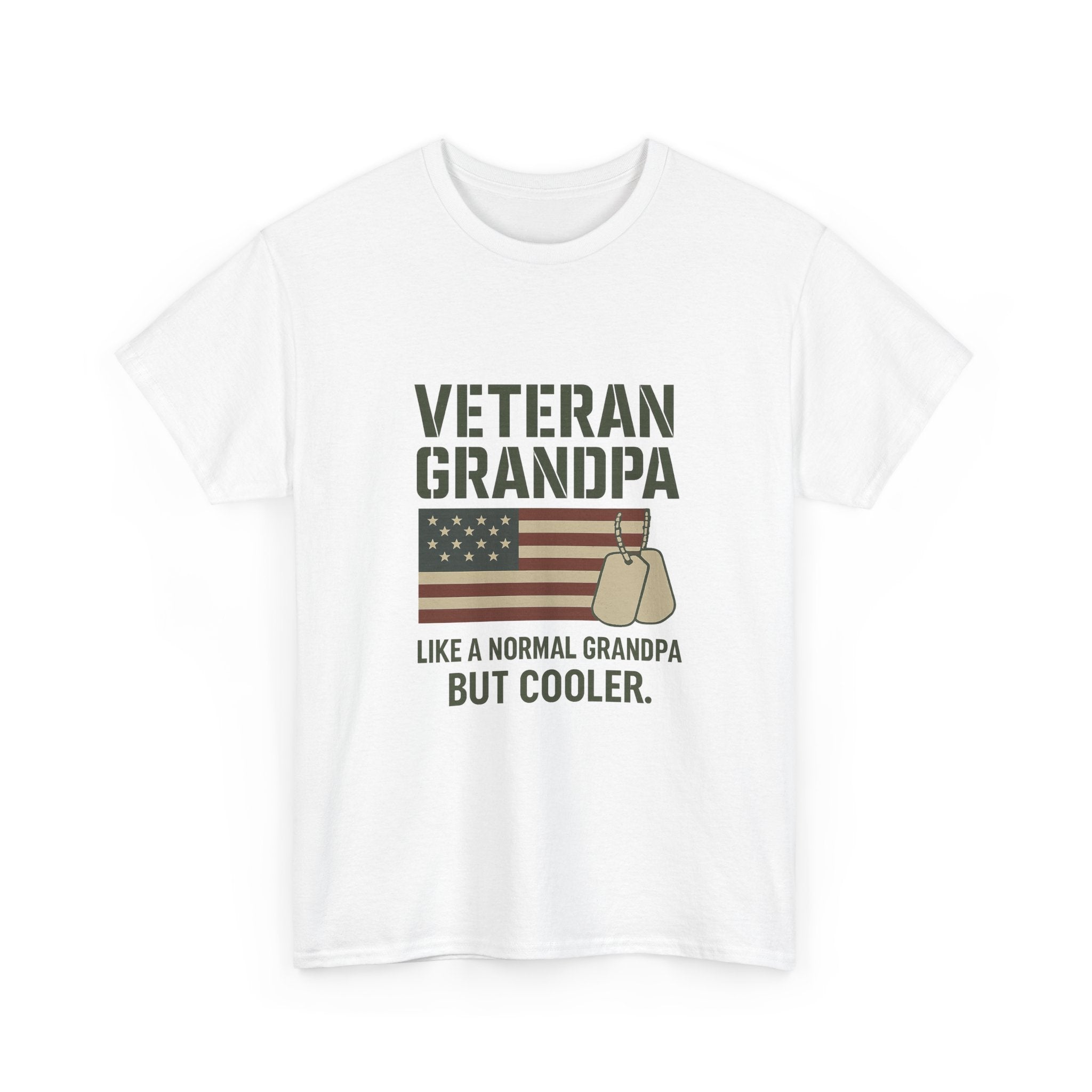 Veteran Grandpa Like A Normal Grandpa But Cooler T-Shirt | Gift for Grandpa | Graphic Tee
