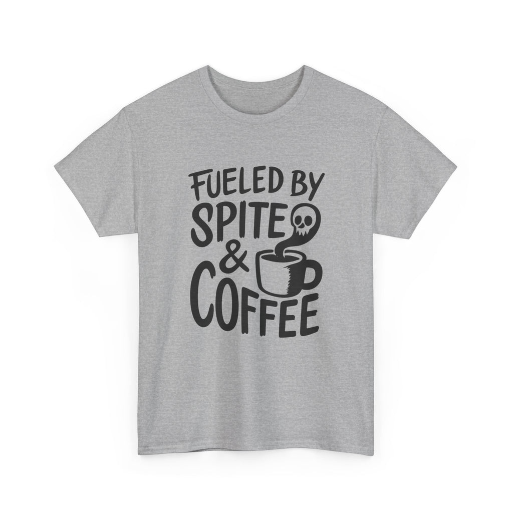Fueled By Spite And Coffee Funny T-Shirt | Coffee Lover Gift | Graphic Tee