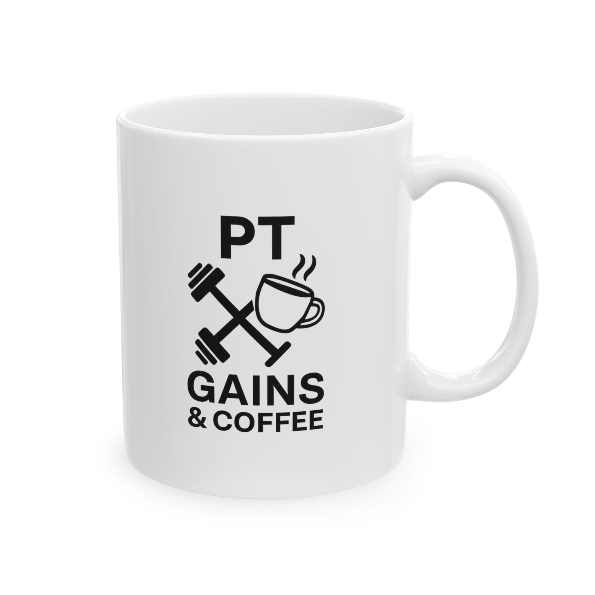 Physical Therapist Gains And Coffee Coffee Mug | Coffee Lover Gift | Ceramic Mug