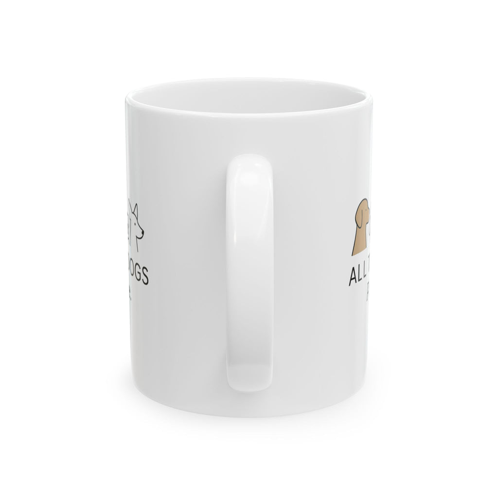 Outnumbered By Dogs And Loving It Coffee Mug | Multi Dog Owner Gift | Ceramic Mug