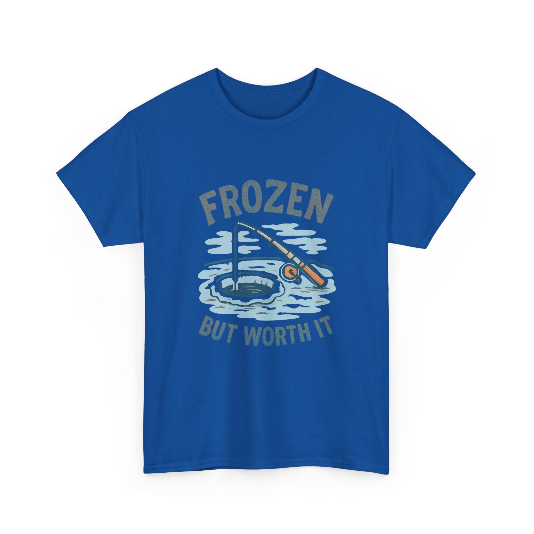 Ice Fisherman Frozen But Worth It T-Shirt | Unique Gift | Graphic Tee