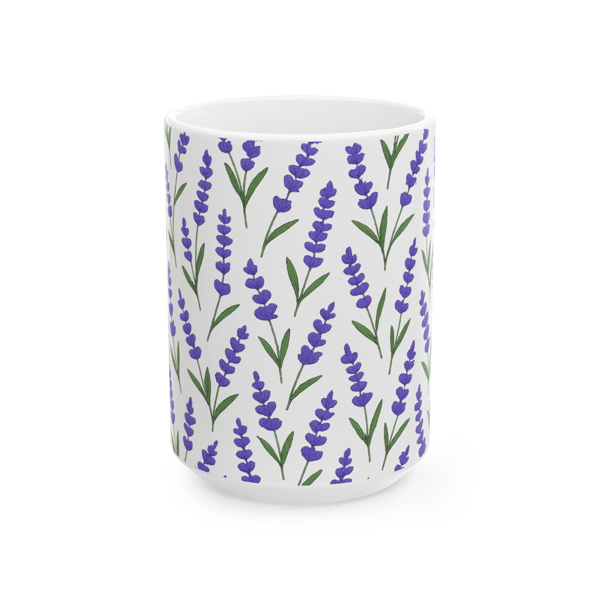 Lavender Sprigs Full Wrap Coffee Mug | Flowers Lover Gift | Ceramic Mug