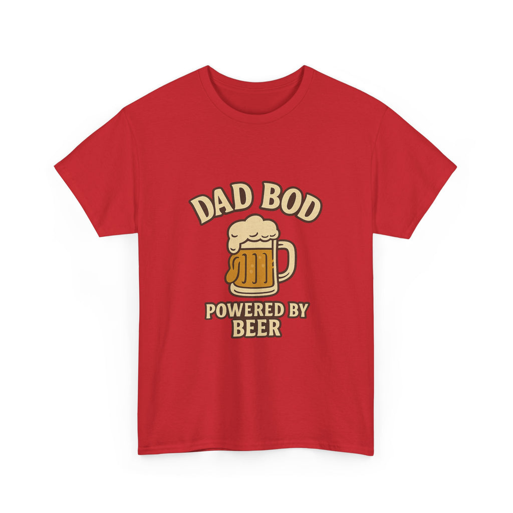 Dad Bod Powered By Beer Father T-Shirt | Gift for Dad | Graphic Tee