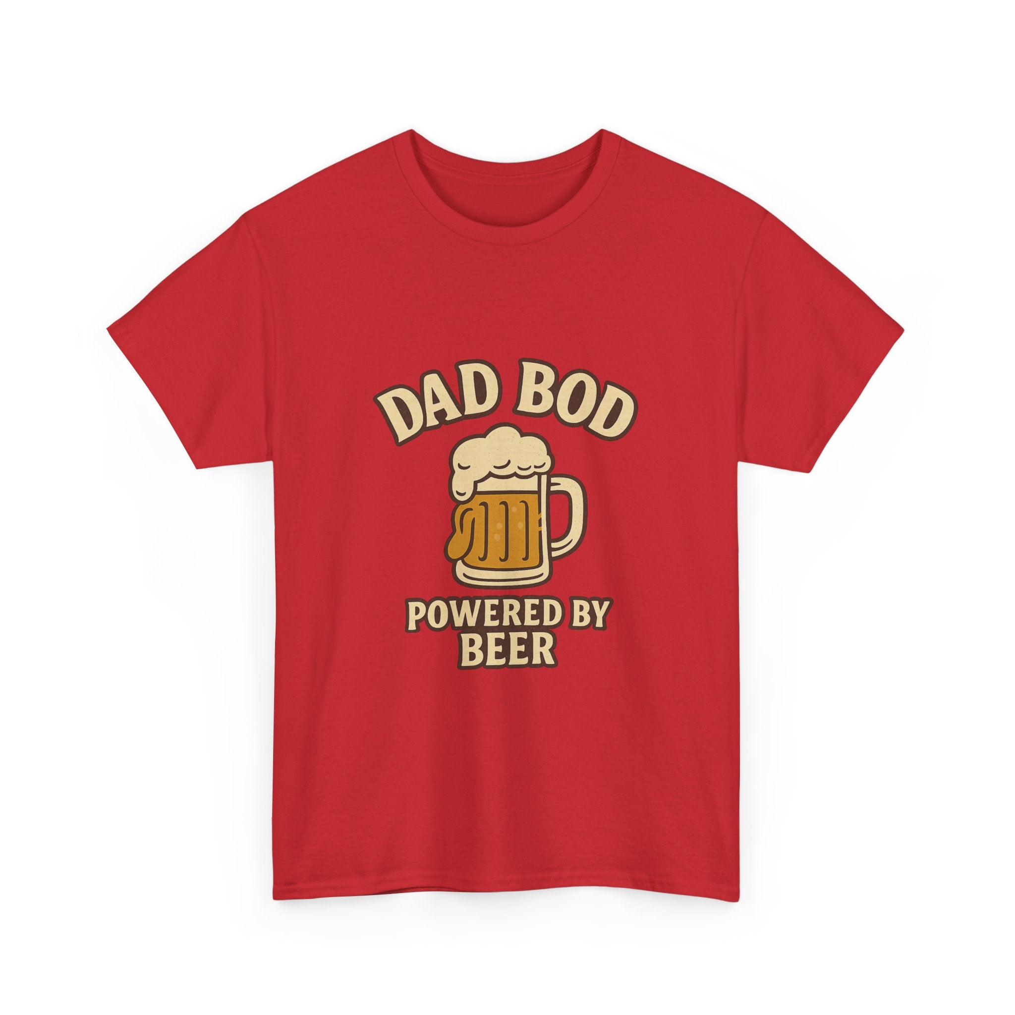 Dad Bod Powered By Beer Father T-Shirt | Gift for Dad | Graphic Tee
