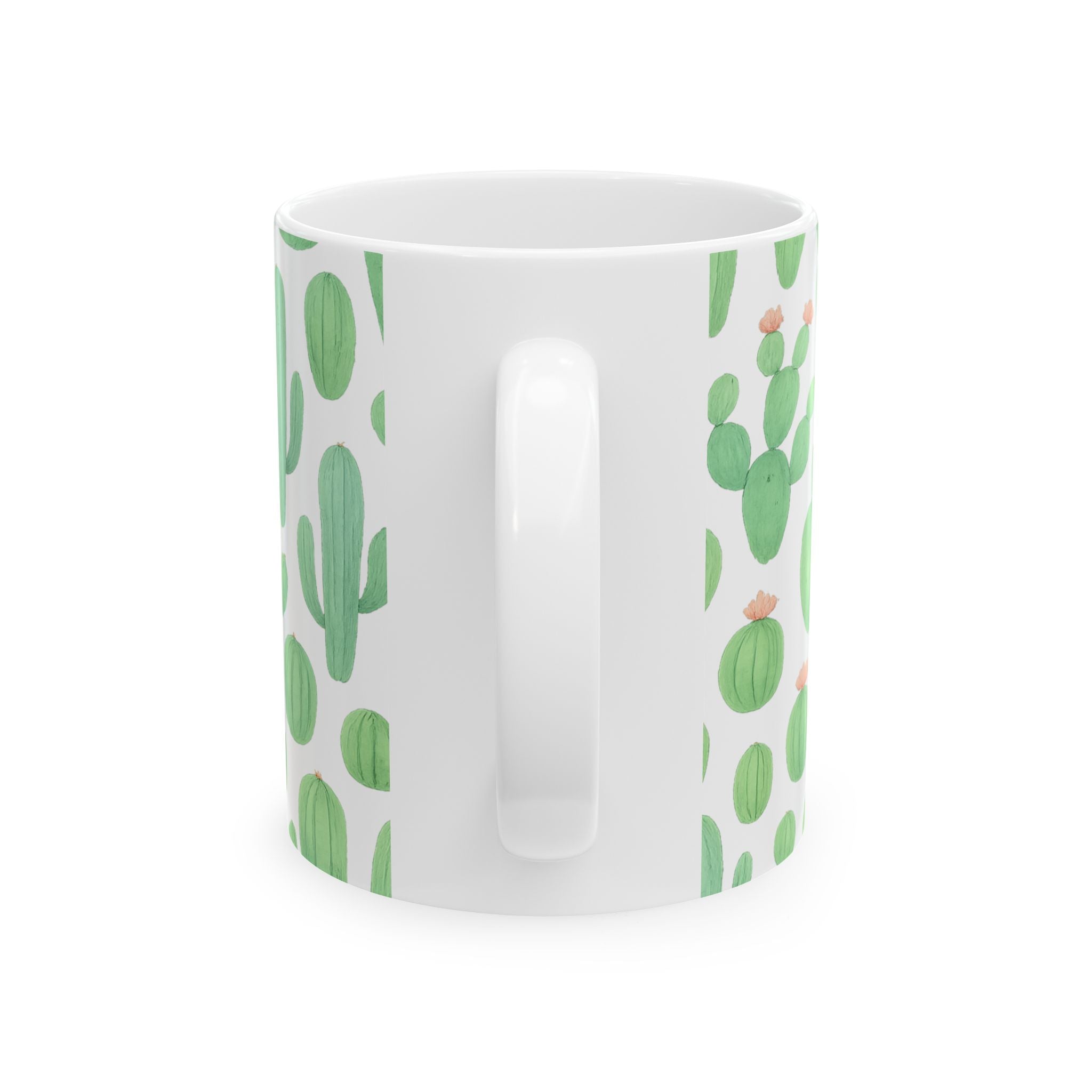 Watercolor Mixed Cactus Collection Full Wrap Coffee Mug | Cactus Gift | Ceramic Mug