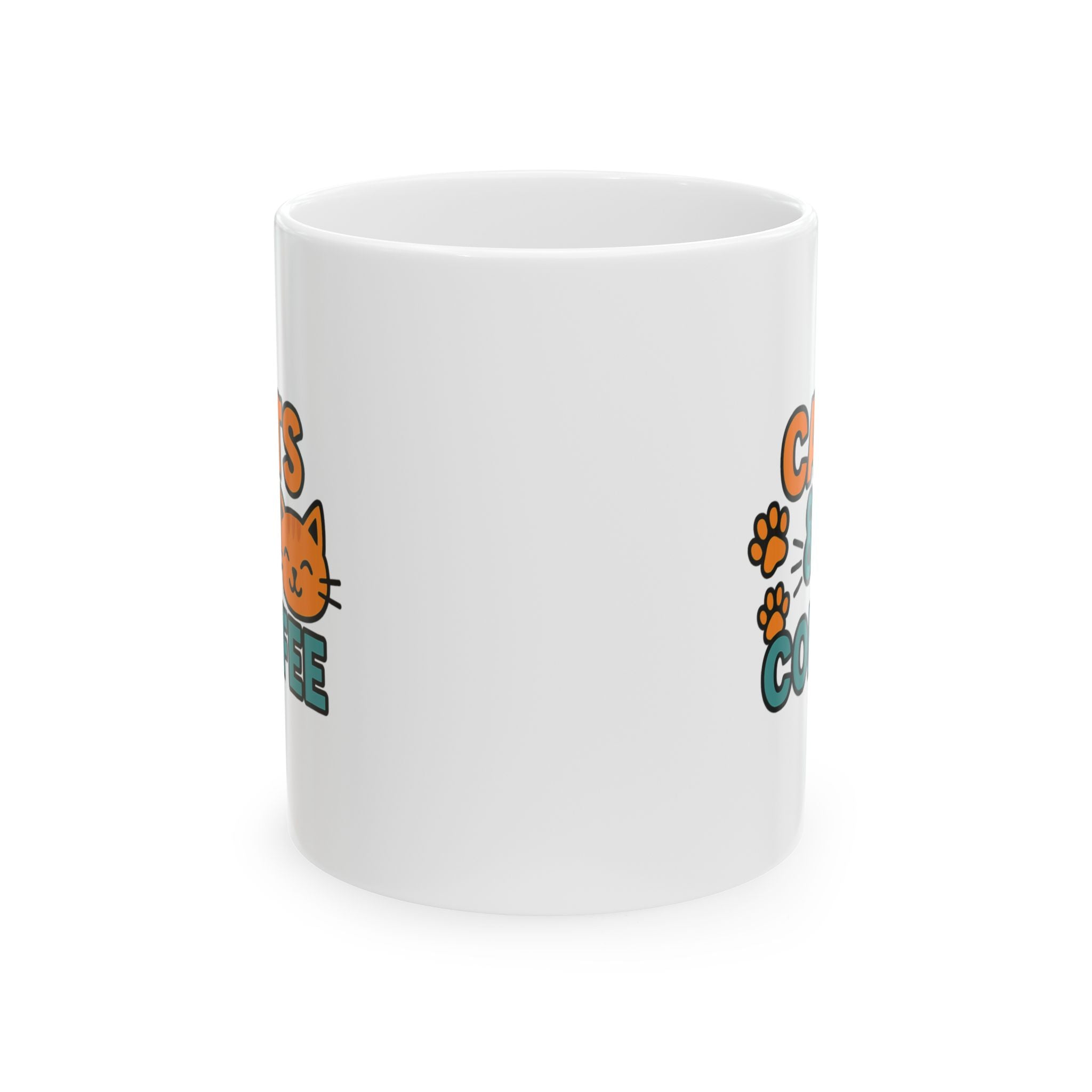 Powered By Coffee And Cat Naps Coffee Mug | Cat Mom Gift | Ceramic Mug