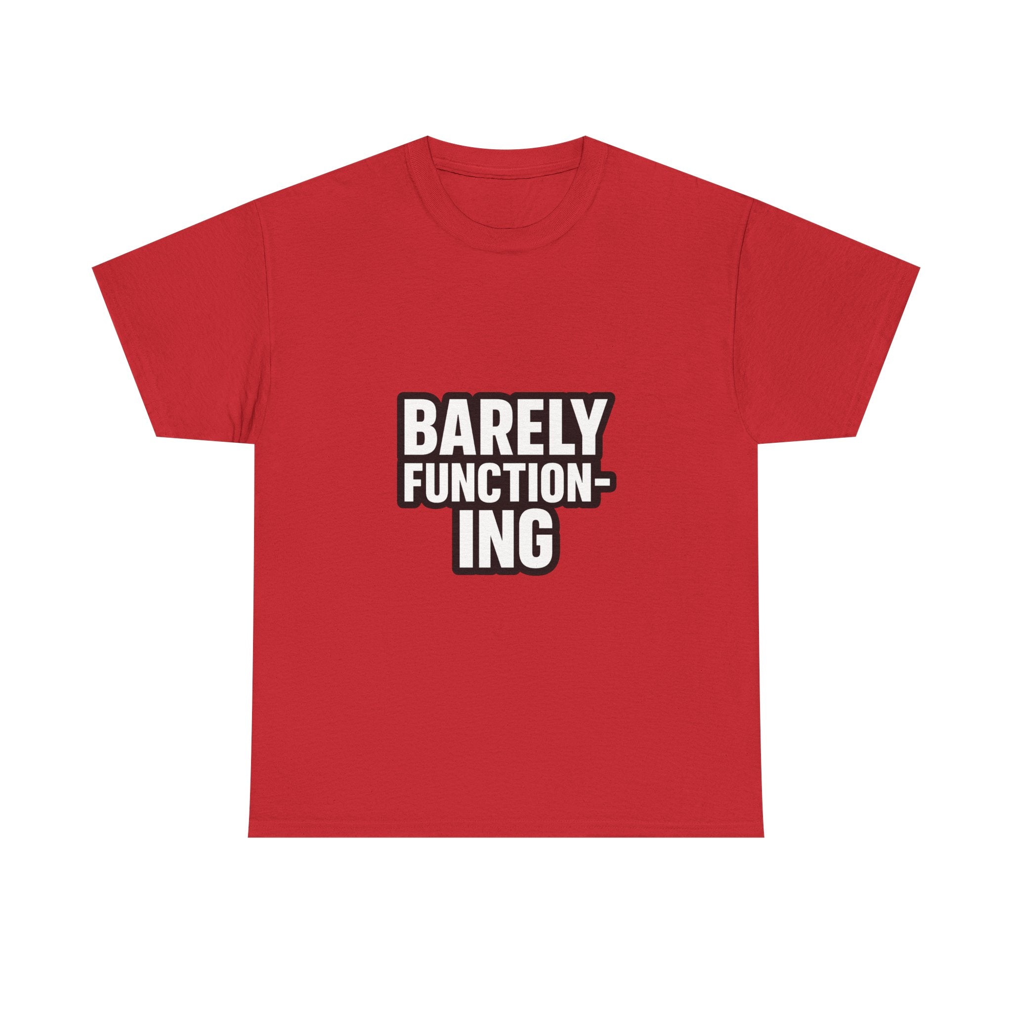 Functioning At Ten Percent At Best T-Shirt | Funny Barely Awake Gift | Graphic Tee