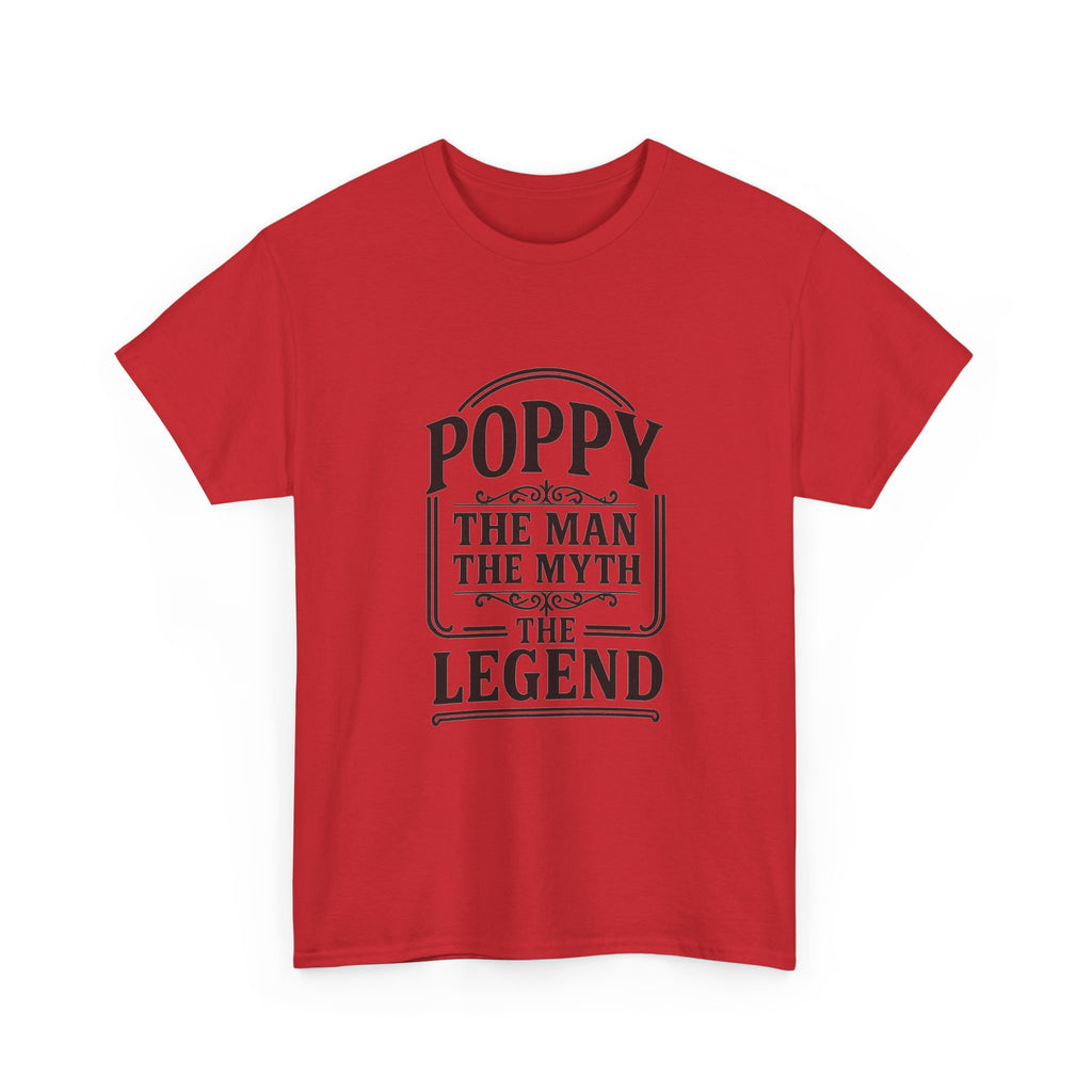Poppy The Man The Myth Grandfather T-Shirt | Unique Gift | Graphic Tee