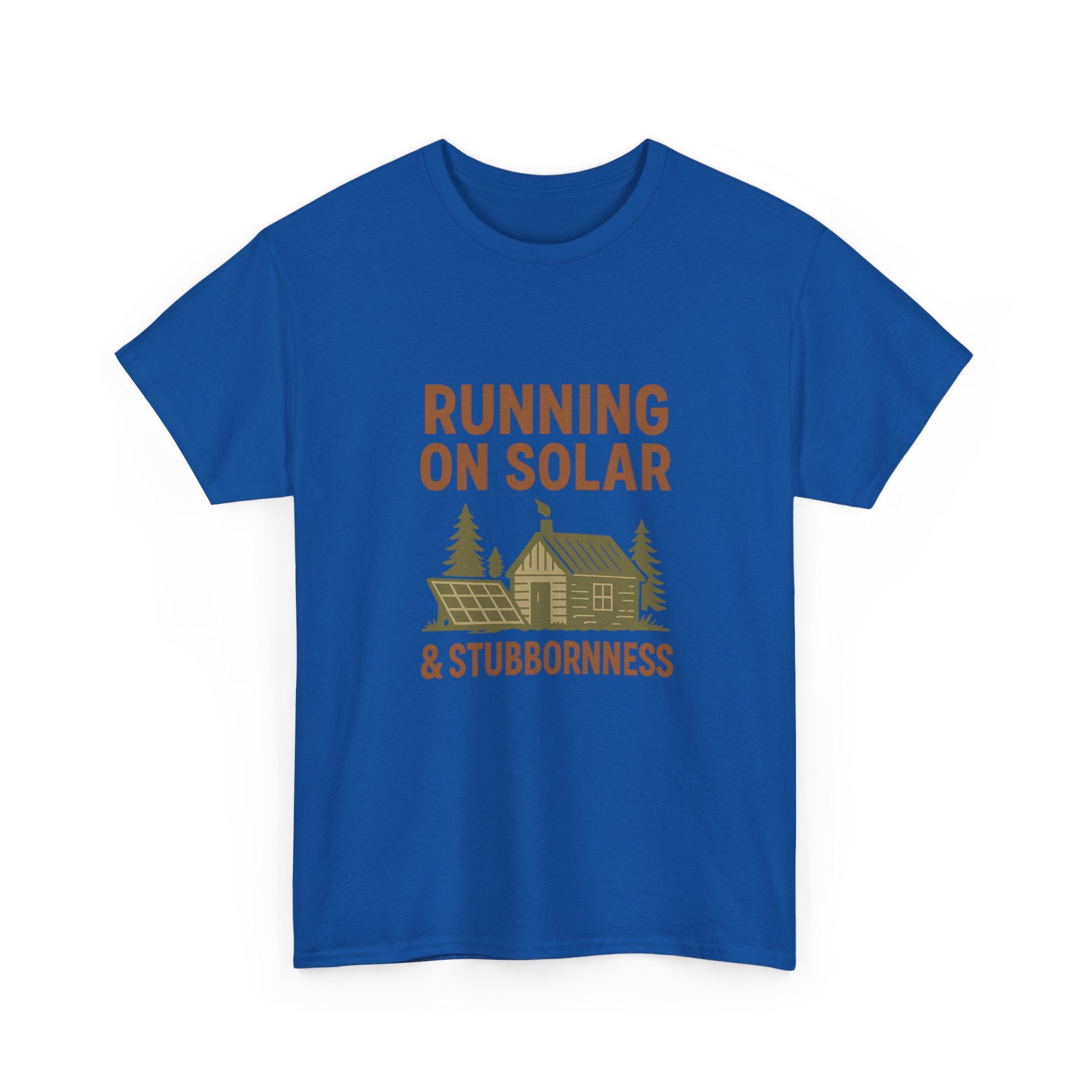 Off Grid Dreamer Running On Solar And Stubbornness T-Shirt | Unique Gift | Graphic Tee