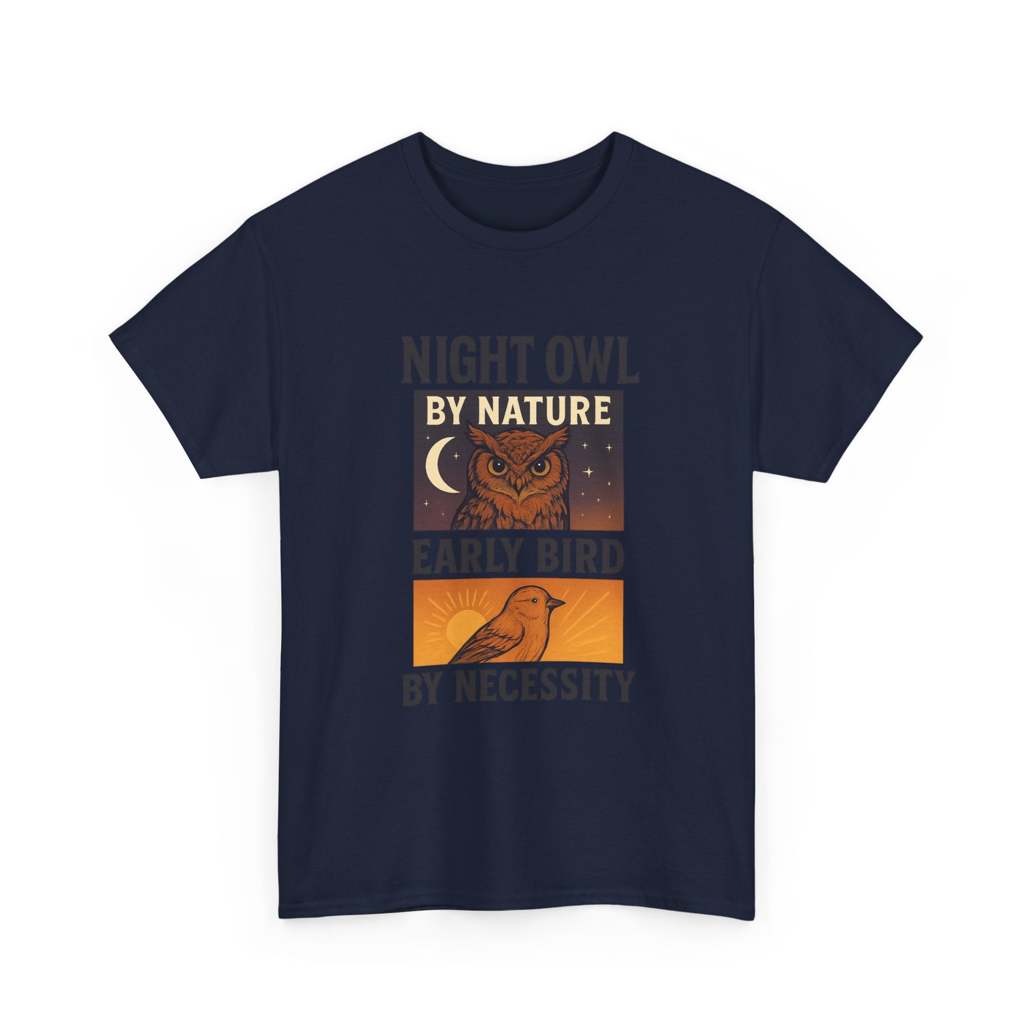 Night Owl by Nature Early Bird by Necessity T-Shirt | Bird Lover Gift | Graphic Tee