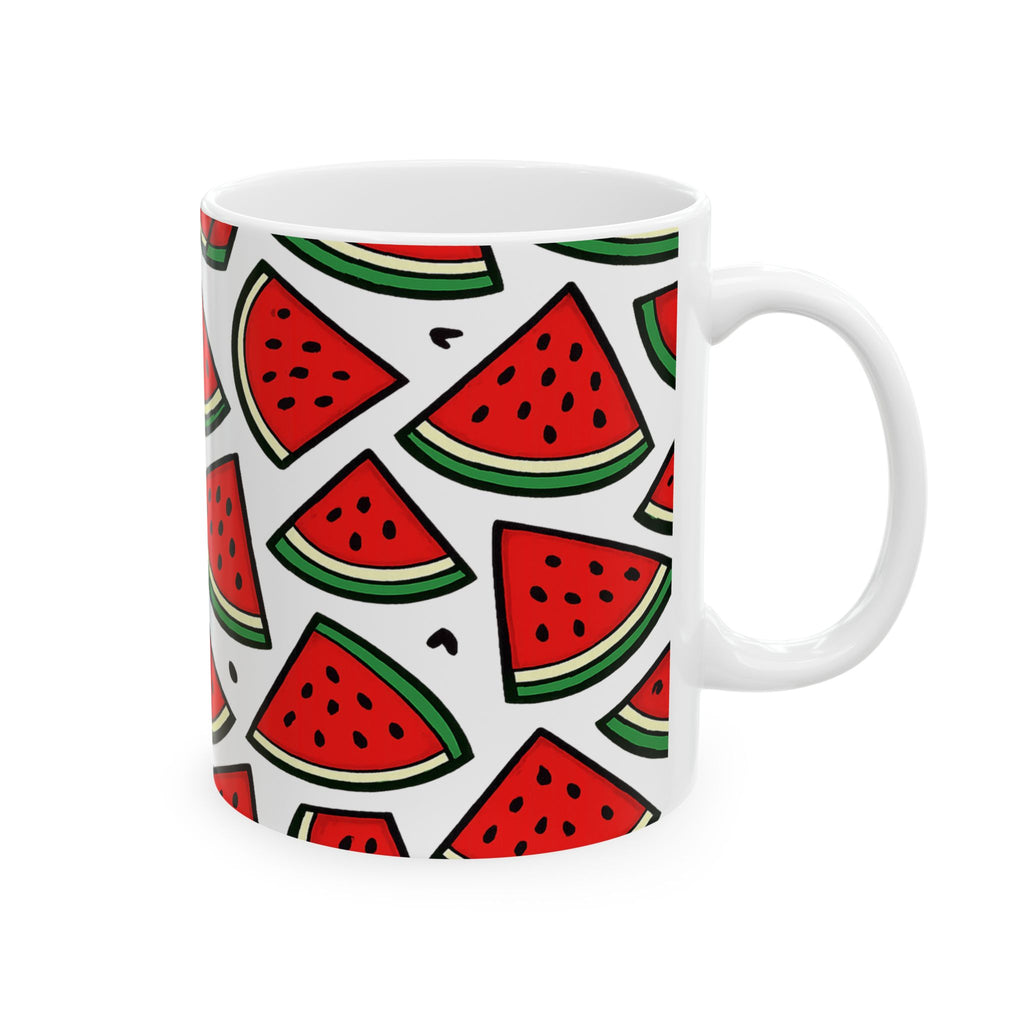 Bold Watermelon Slices Full Wrap Coffee Mug | Fruit Gift | Ceramic Mug