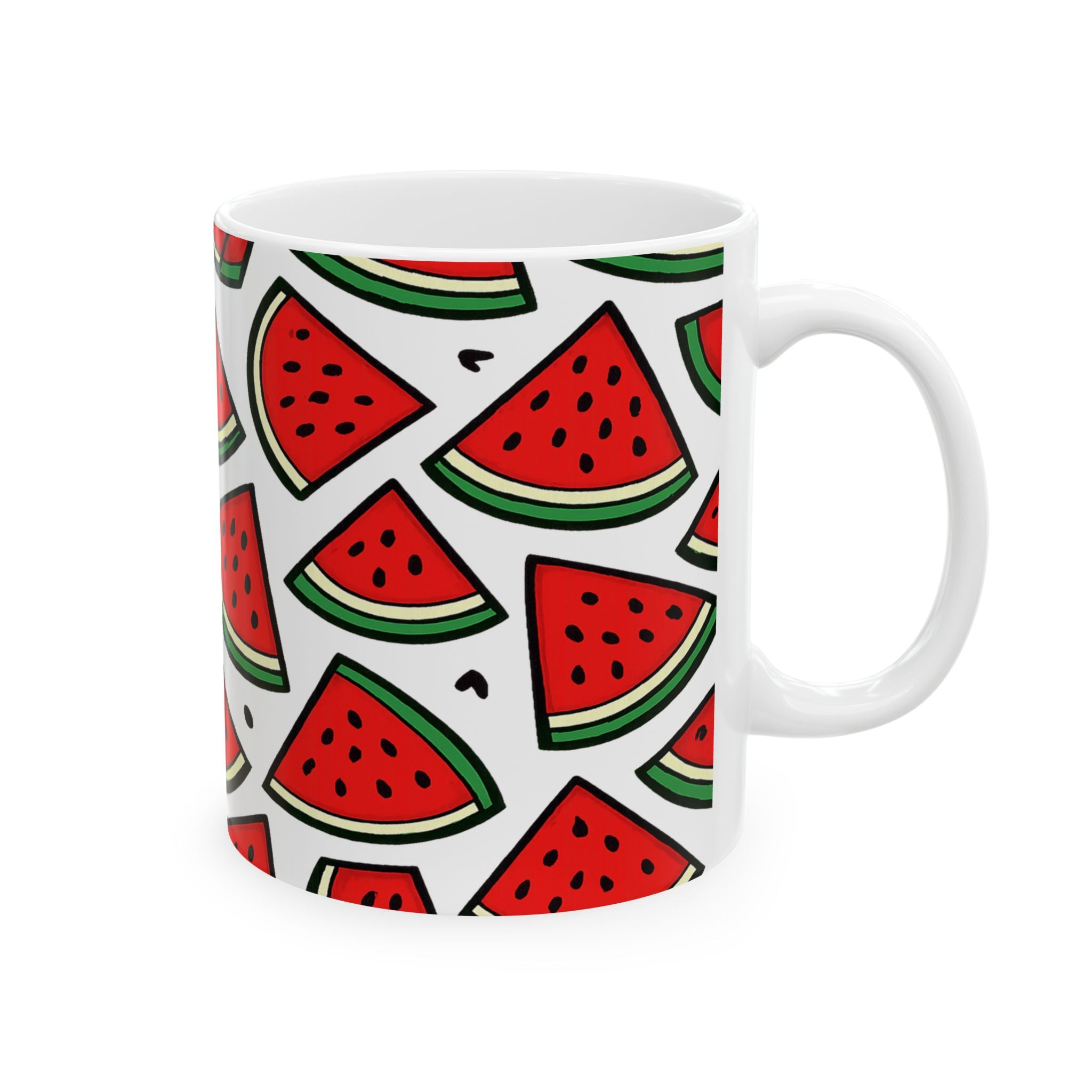 Bold Watermelon Slices Full Wrap Coffee Mug | Fruit Gift | Ceramic Mug