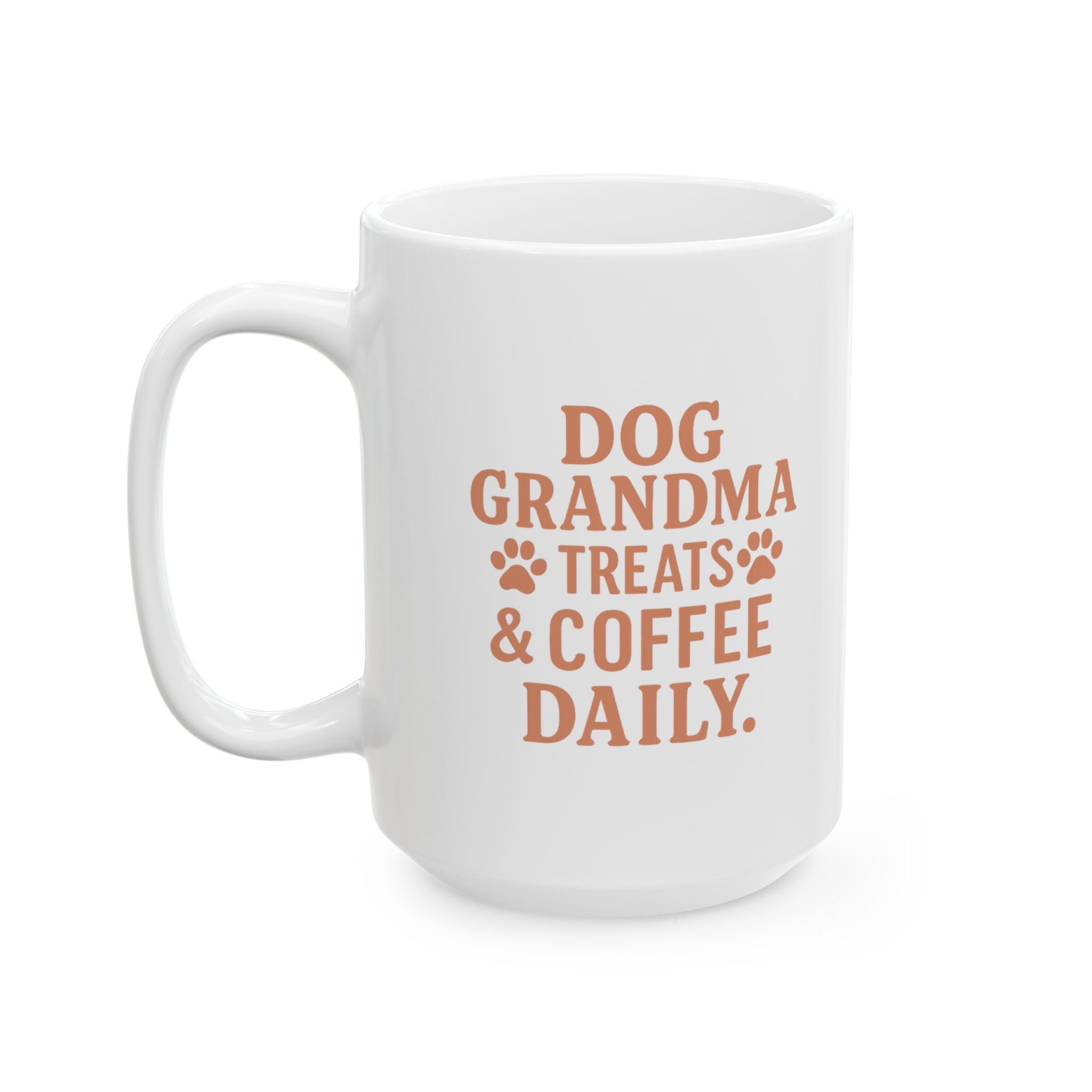 Dog Grandma Treats And Coffee Daily Coffee Mug | Dog Lover Gift | Ceramic Mug
