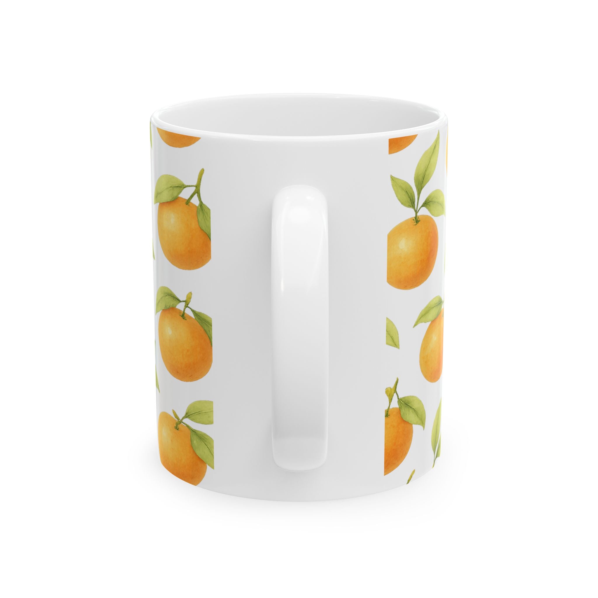 Watercolor Oranges Pattern Coffee Mug | Fruit Lover Gift | Ceramic Mug