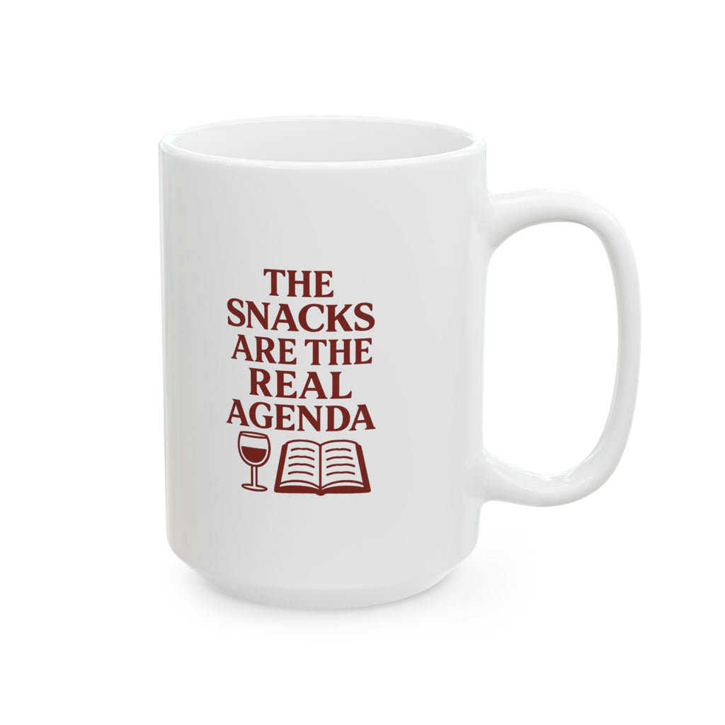 Book Club Host The Snacks Are The Real Agenda Coffee Mug | Unique Gift | Ceramic Mug