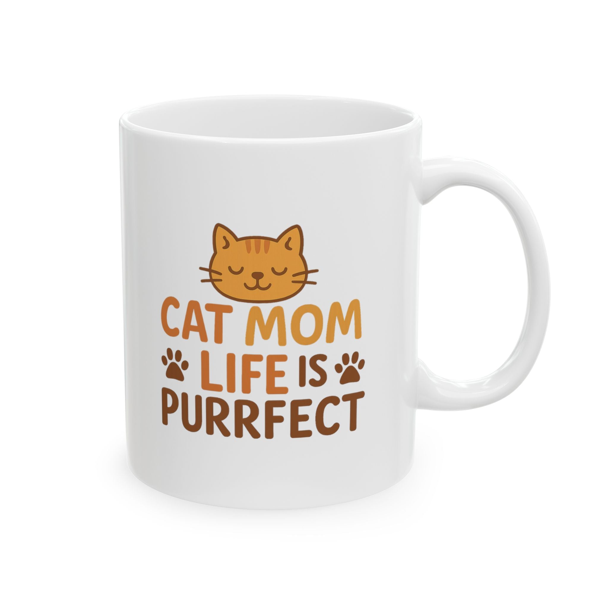 Cat Mom Life Is Purrfect Coffee Mug | Cat Lover Gift | Ceramic Mug