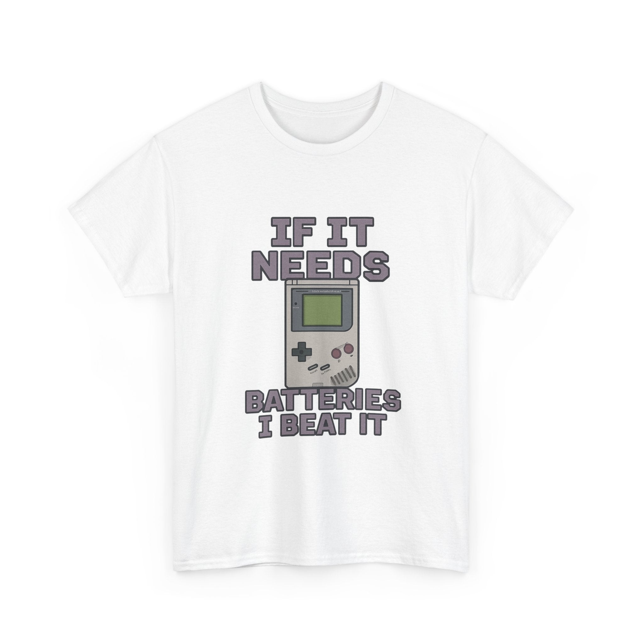Vintage Gamer If It Needs Batteries I Beat It T-Shirt | Unique Gift | Graphic Tee