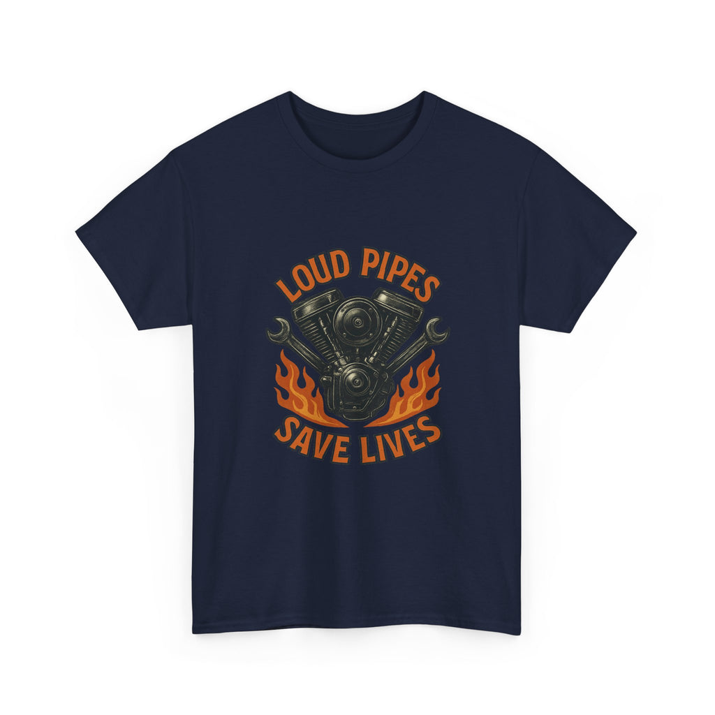 Motorcycle Mechanic Loud Pipes Save Lives T-Shirt