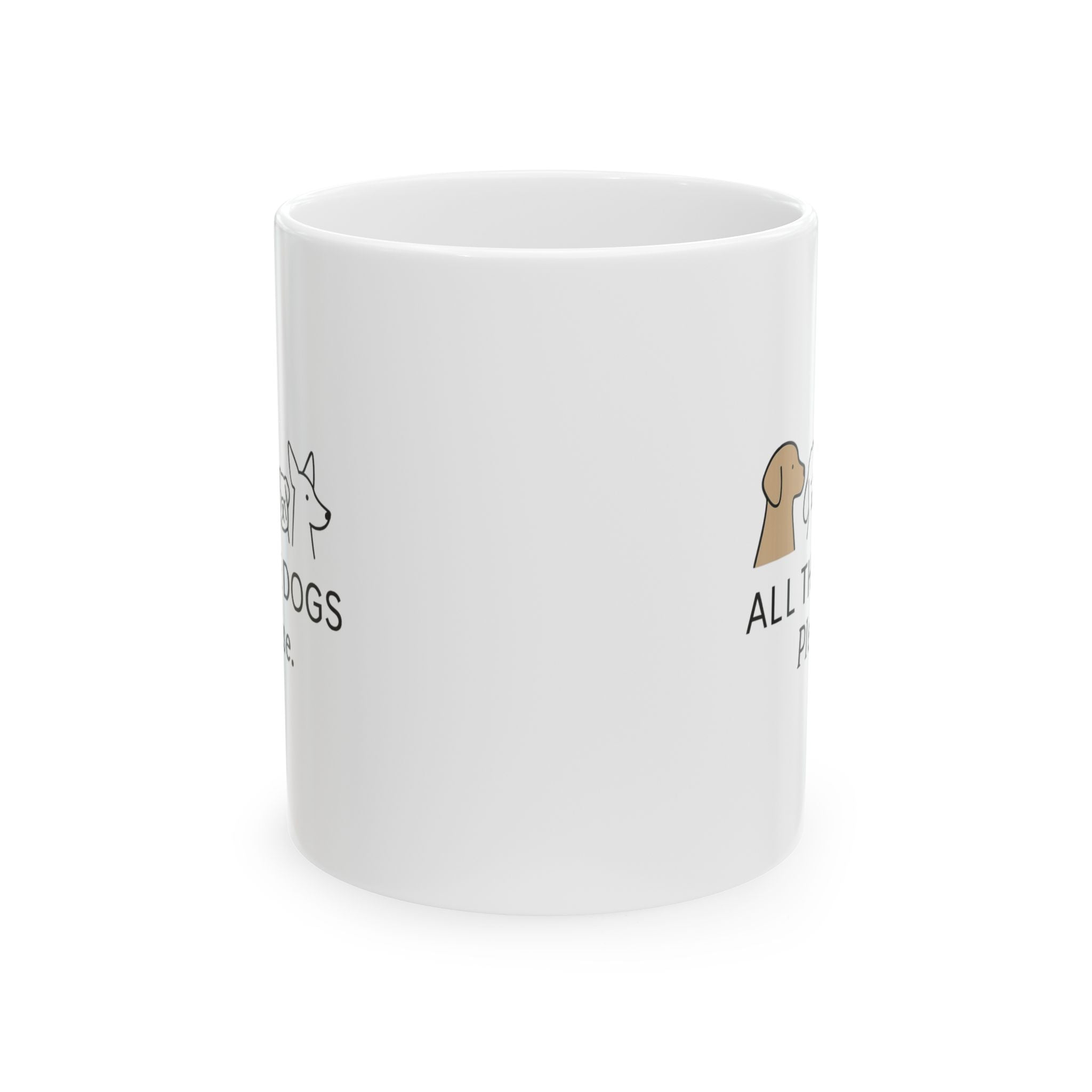 Outnumbered By Dogs And Loving It Coffee Mug | Multi Dog Owner Gift | Ceramic Mug