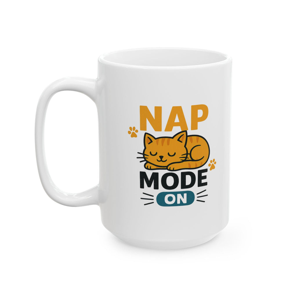 Cat Nap Mode Loading Coffee Mug | Funny Cat Gift | Ceramic Mug