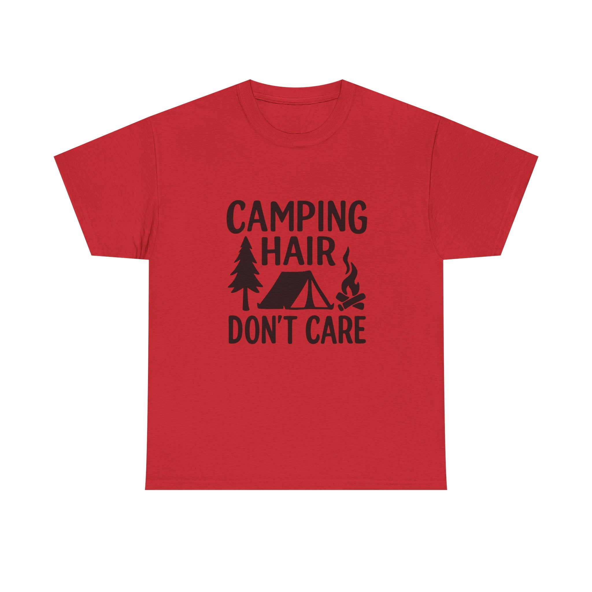 Camping Hair Dont Care Outdoors T-Shirt | Unique Gift | Graphic Tee