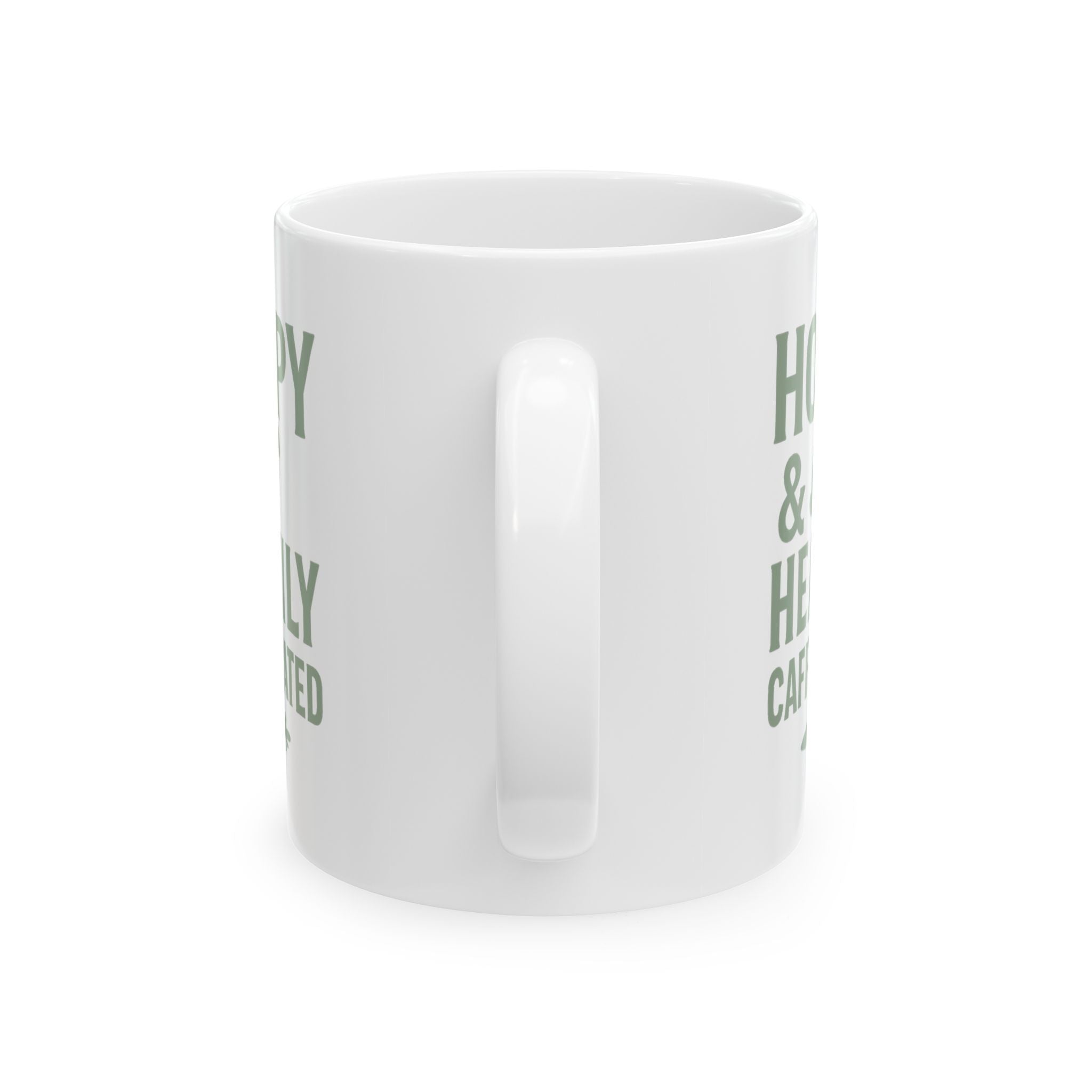 Bunny Parent Hoppy And Heavily Caffeinated Coffee Mug | Unique Gift | Ceramic Mug