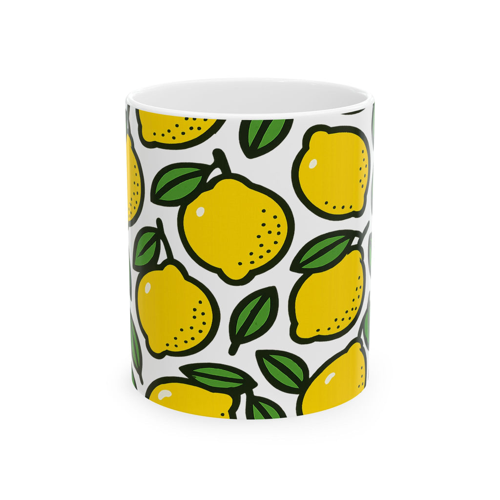 Bold Lemons Full Wrap Coffee Mug | Fruit Gift | Ceramic Mug