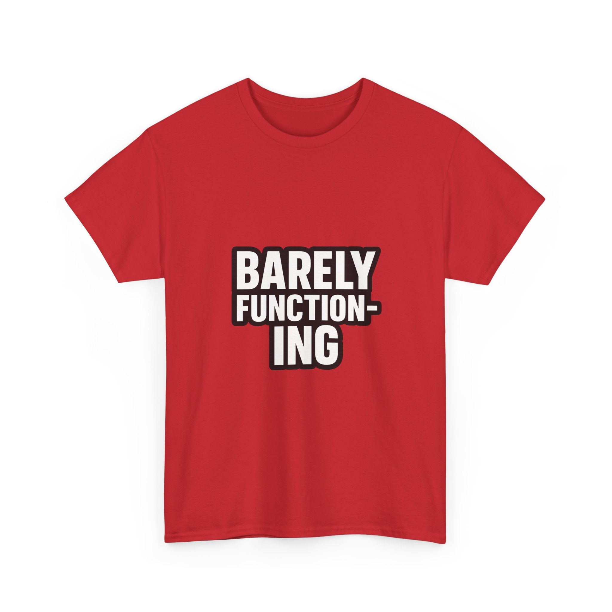 Functioning At Ten Percent At Best T-Shirt | Funny Barely Awake Gift | Graphic Tee
