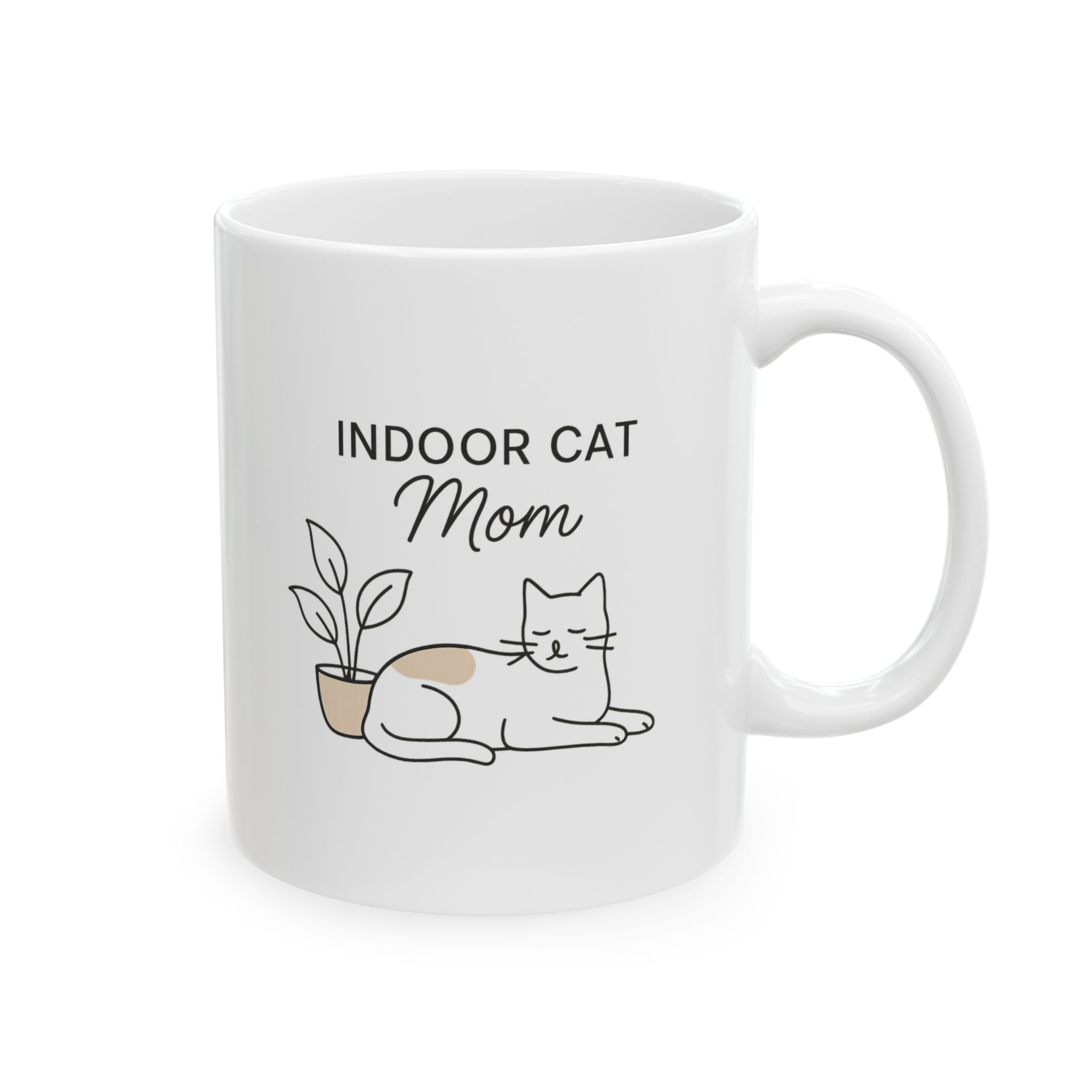 Proud Indoor Cat Parent Coffee Mug | Cat Lover Gift | Ceramic Mug