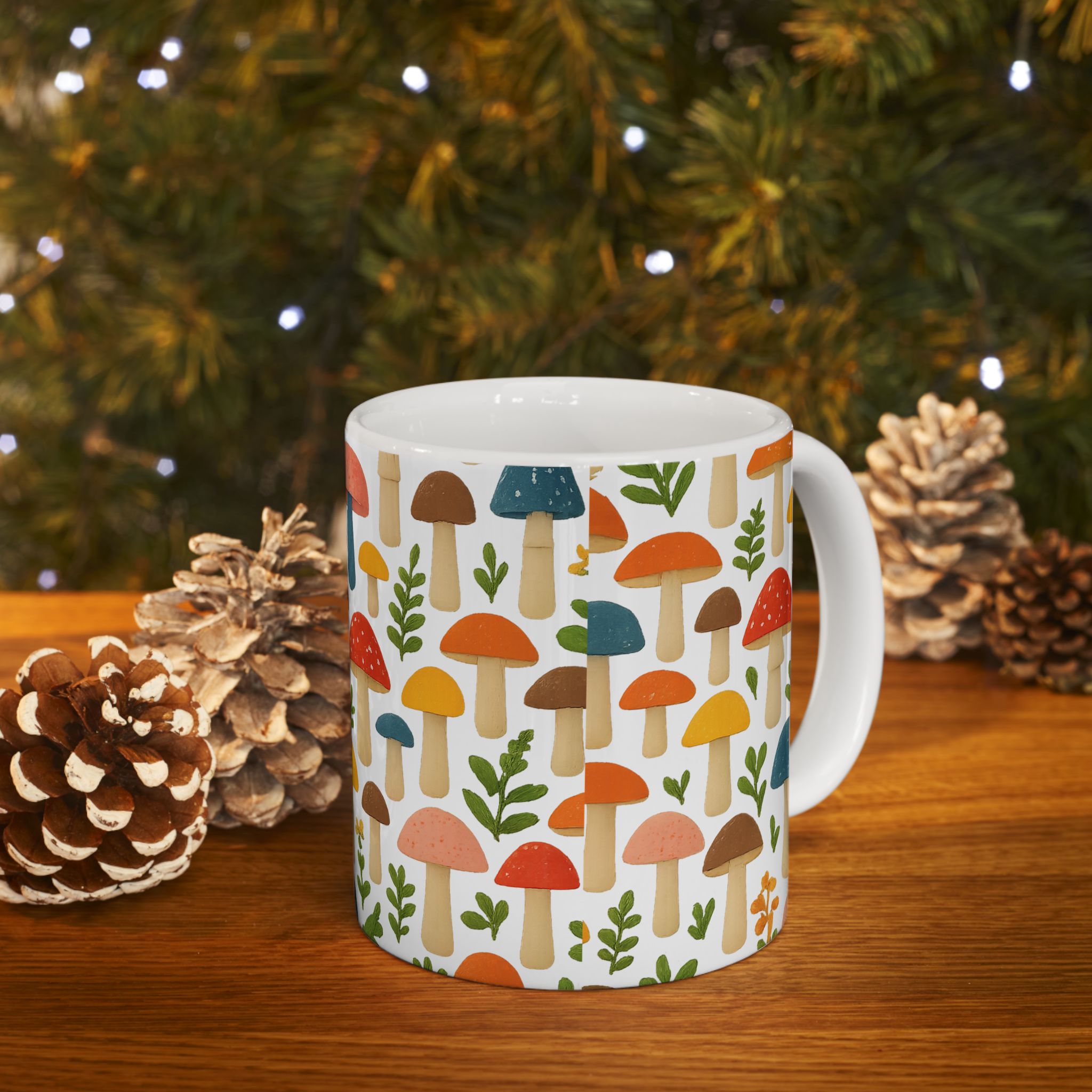 Whimsical Mushroom Forest Coffee Mug | Unique Gift | Ceramic Mug