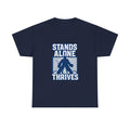 Goalie Mom My Kid Stands Alone And Thrives T-Shirt | Gift for Mom | Graphic Tee