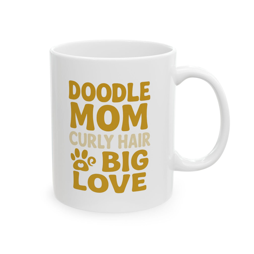 Doodle Mom Curly Hair Big Personality Coffee Mug | Gift for Mom | Ceramic Mug