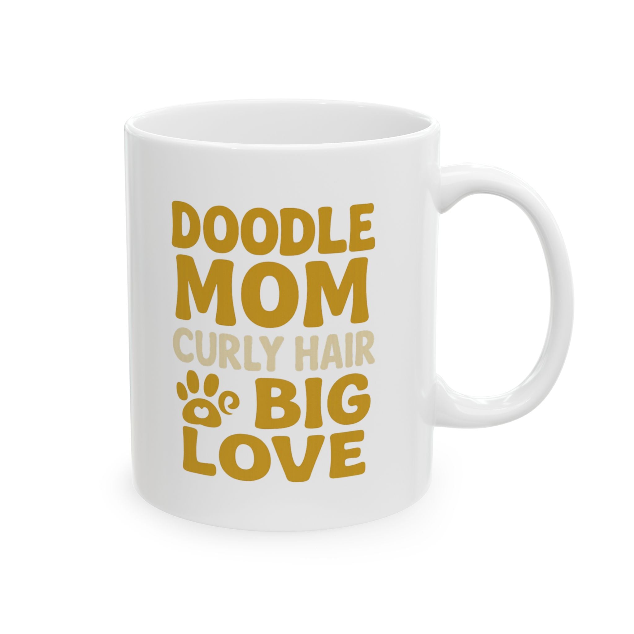 Doodle Mom Curly Hair Big Personality Coffee Mug | Gift for Mom | Ceramic Mug
